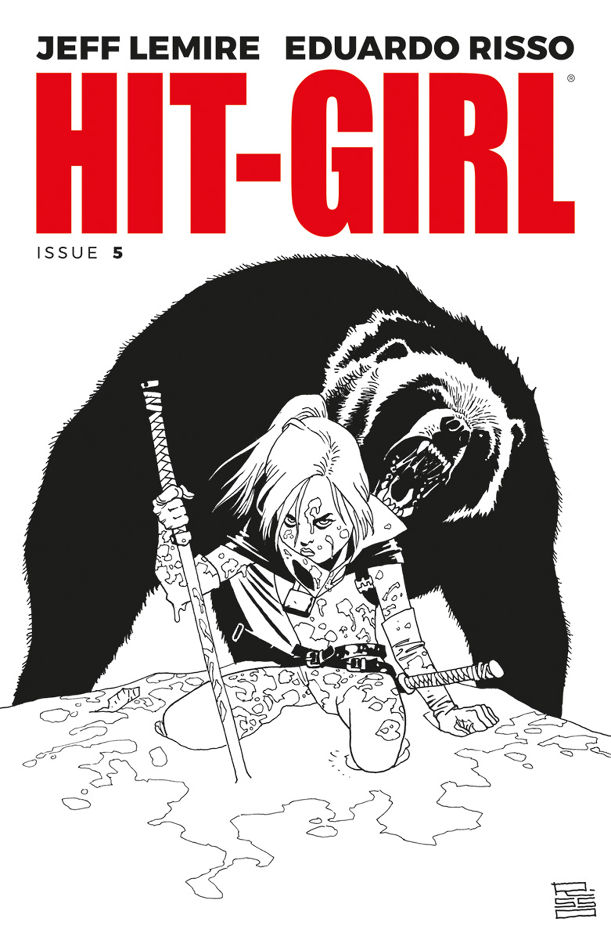 HIT-GIRL (2018) #5 CVR B B&W RISSO