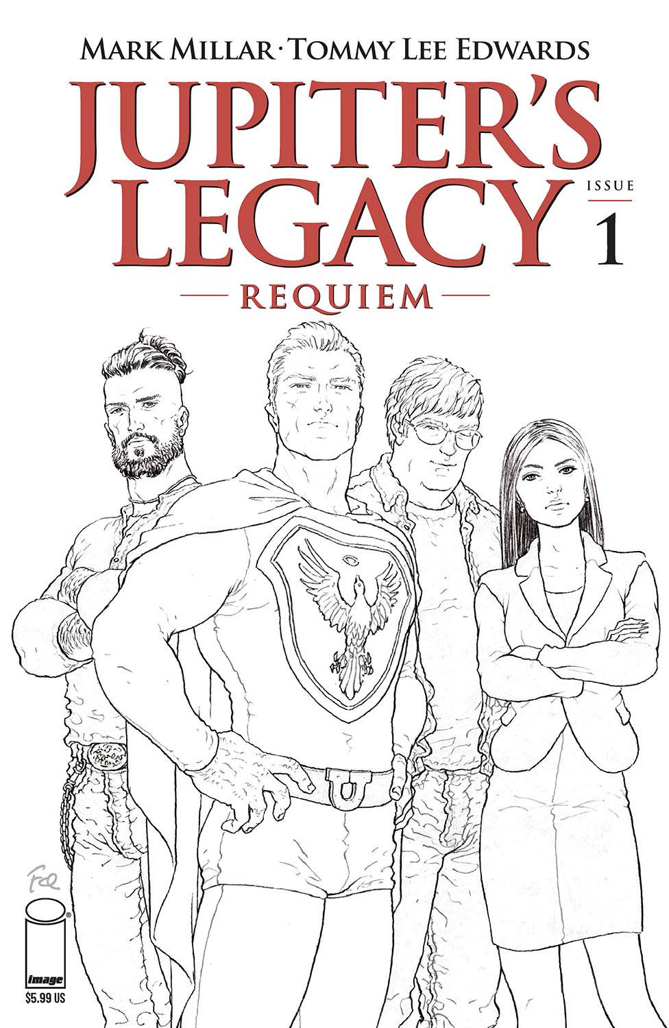 JUPITERS LEGACY REQUIEM #1 (OF 5) CVR C QUITELY B&W (MR)