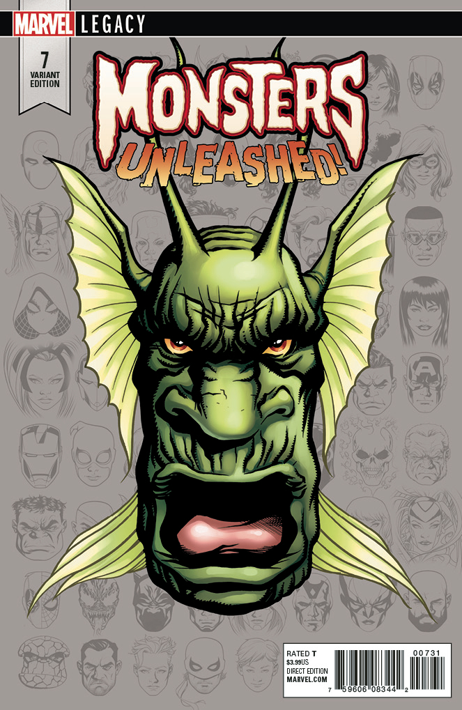 MONSTERS UNLEASHED #7 MCKONE LEGACY HEADSHOT VAR LEG