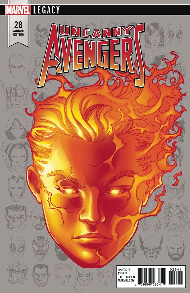 UNCANNY AVENGERS #28 MCKONE LEGACY HEADSHOT VAR LEG