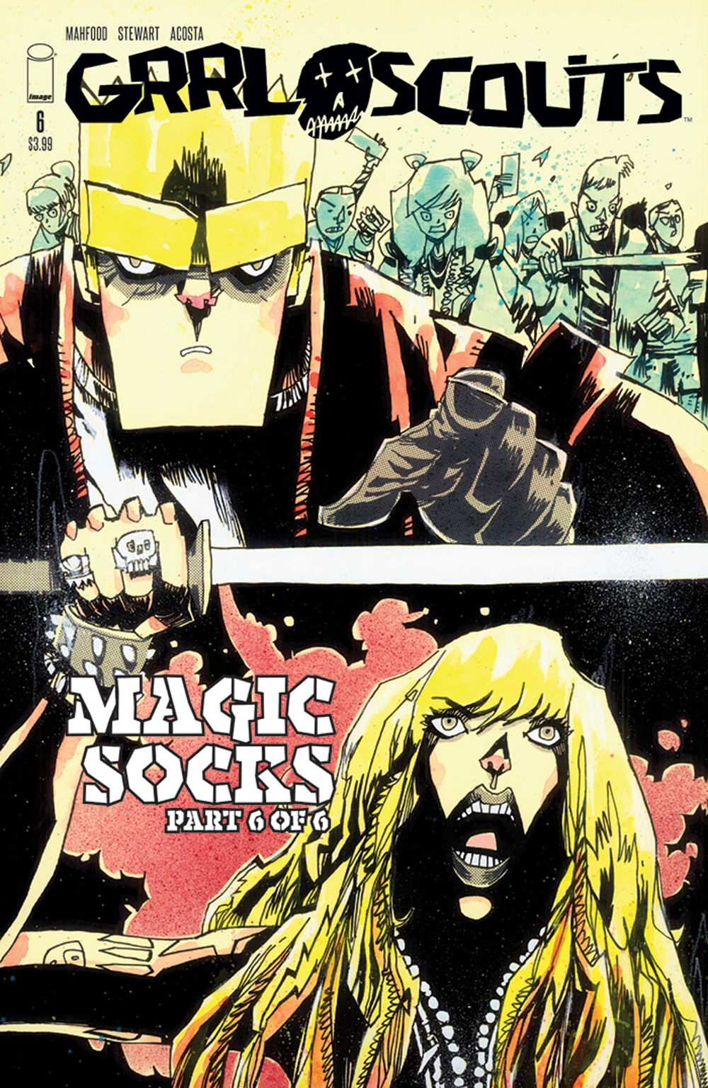 GRRL SCOUTS MAGIC SOCKS #6 WALKING DEAD #158 TRIBUTE VAR