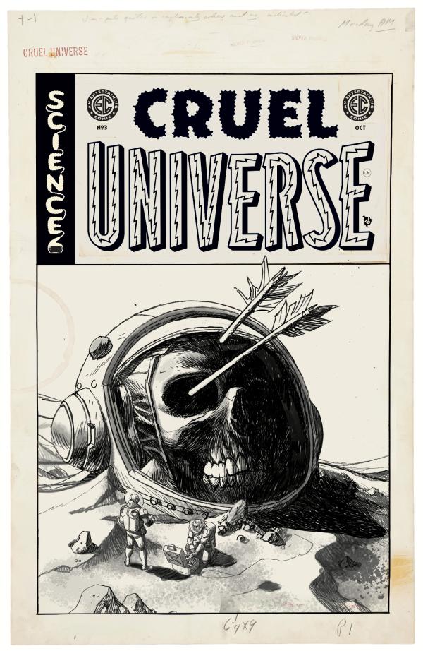 EC CRUEL UNIVERSE #3 (OF 5) CVR D INC 1:20 DAVE JOHNSON B&W ARTIST EDITION VAR