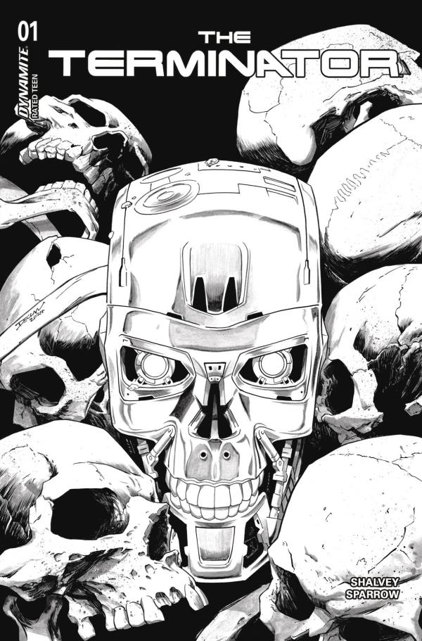 TERMINATOR #1 CVR O 1:20 COPY INCV SHALVEY LINE ART