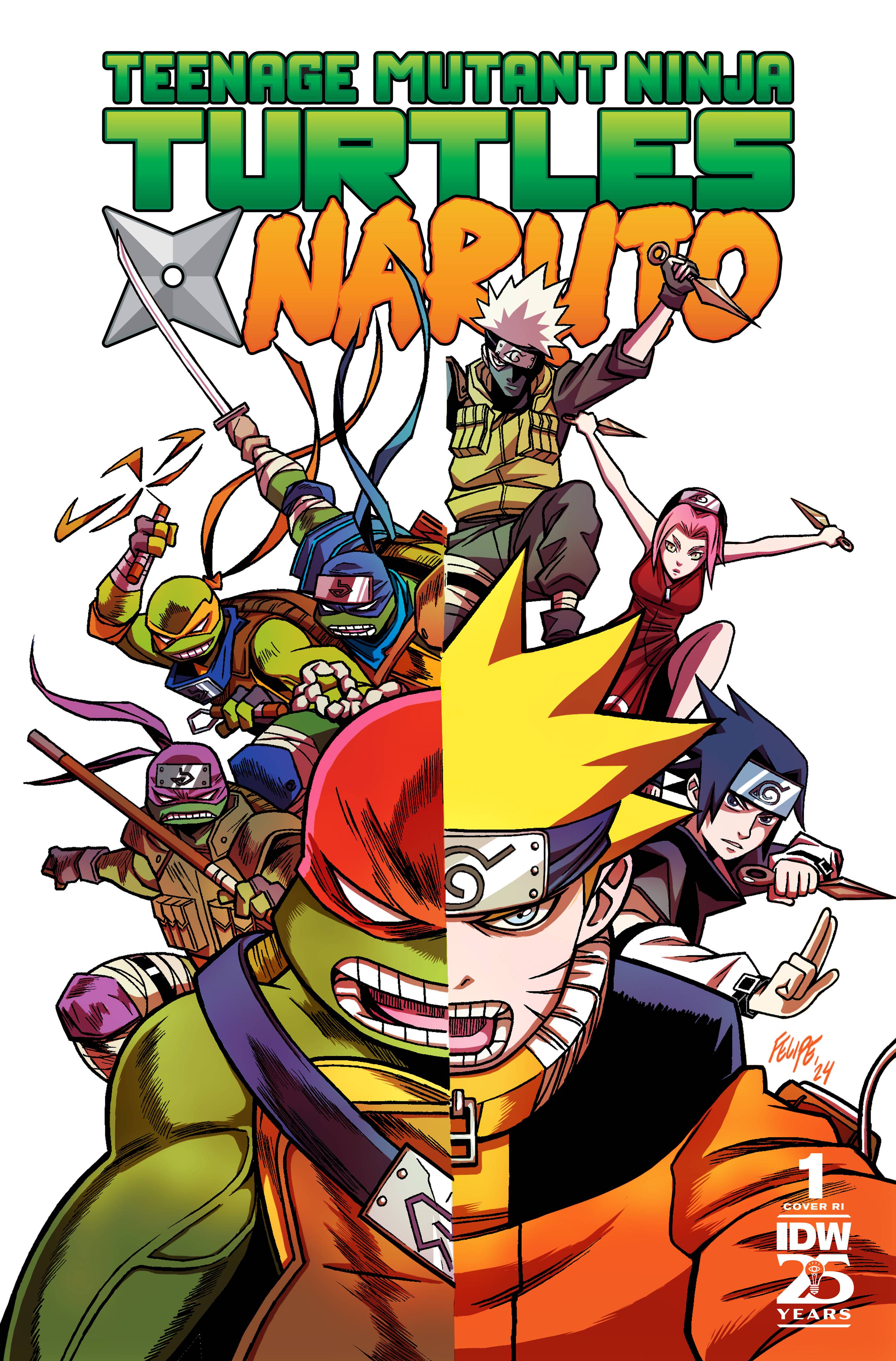 TEENAGE MUTANT NINJA TURTLES X NARUTO #1 25 COPY SMITH