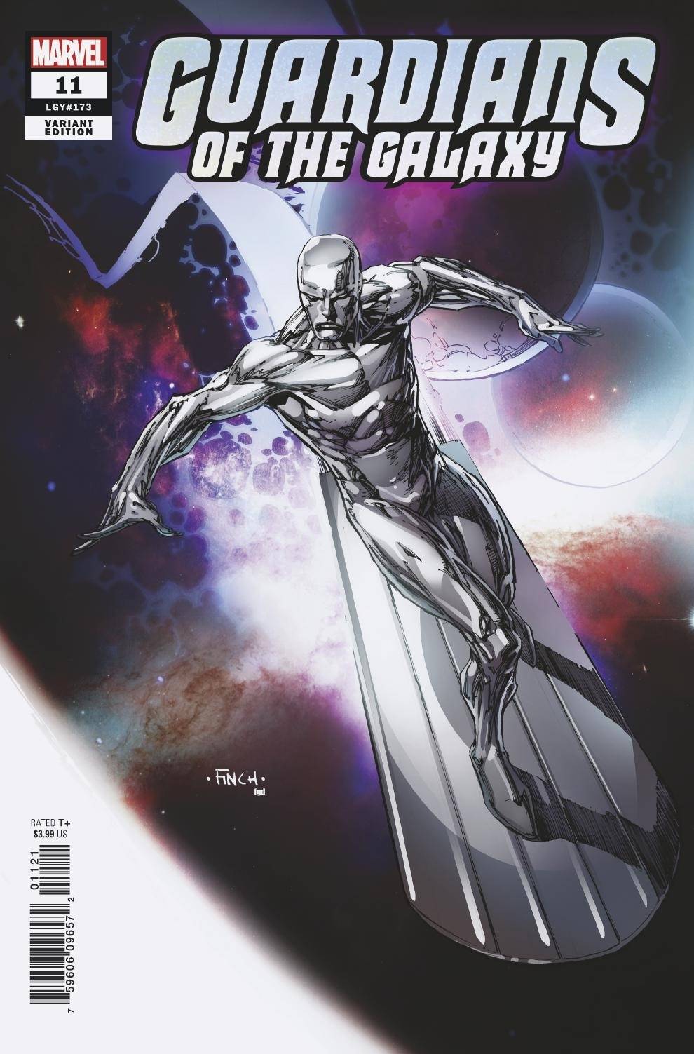 GUARDIANS OF THE GALAXY #11 (2020) FINCH SILVER SURFER VAR 1:50