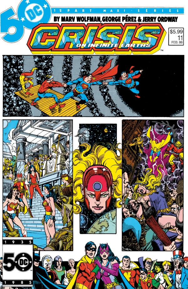 CRISIS ON INFINITE EARTHS #11 FACSIMILE EDITION CVR B GEORGE PEREZ FOIL VAR