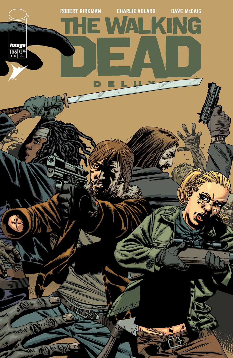 WALKING DEAD DELUXE #106 CVR B CHARLIE ADLARD & DAVE MCCAIG VAR (MR)