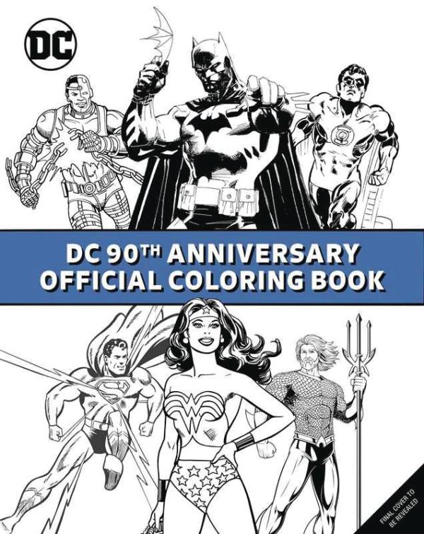 DC COMICS 90TH ANNIVERSARY OFF COLORING BOOK SC