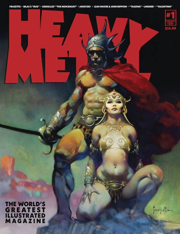 HEAVY METAL MAGAZINE #1 CVR B FRAZETTA (MR)