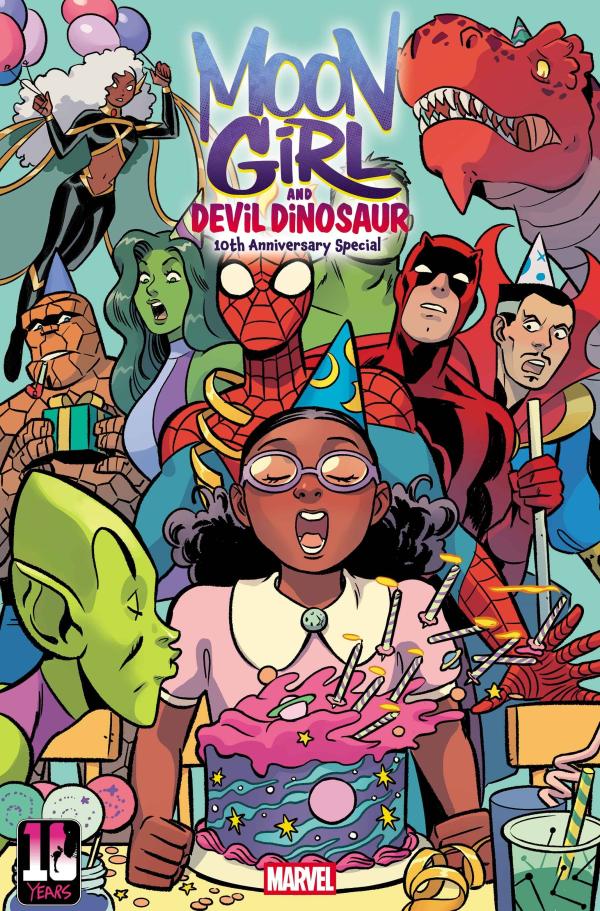 MOON GIRL & DEVIL DINOSAUR 10TH ANN SPECIAL #1 BUSTOS VAR