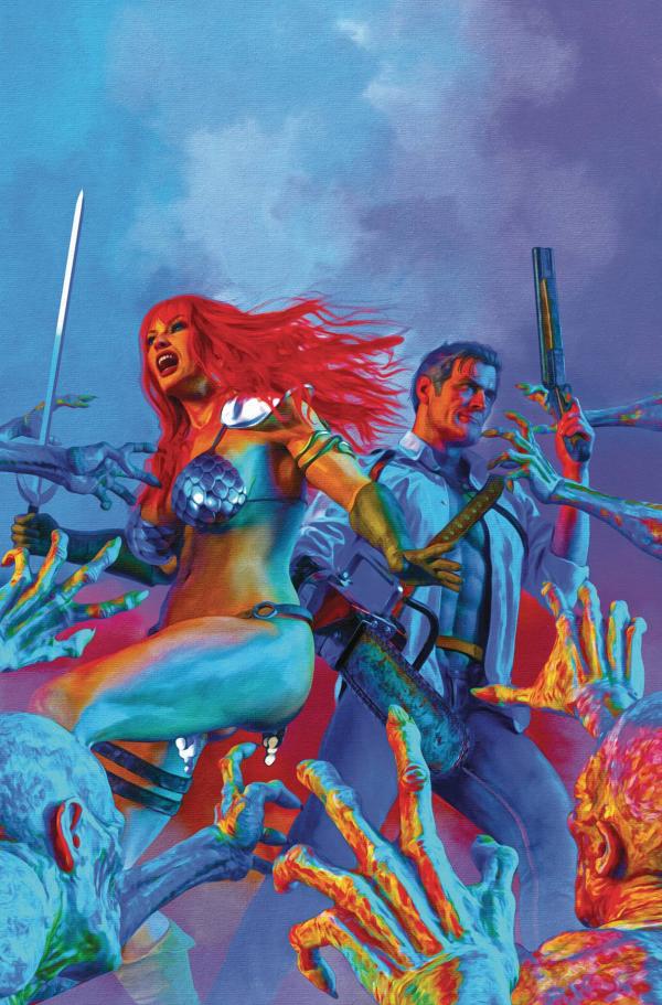 RED SONJA VS AOD #1 CVR H SPEARS METAL PREMIUM