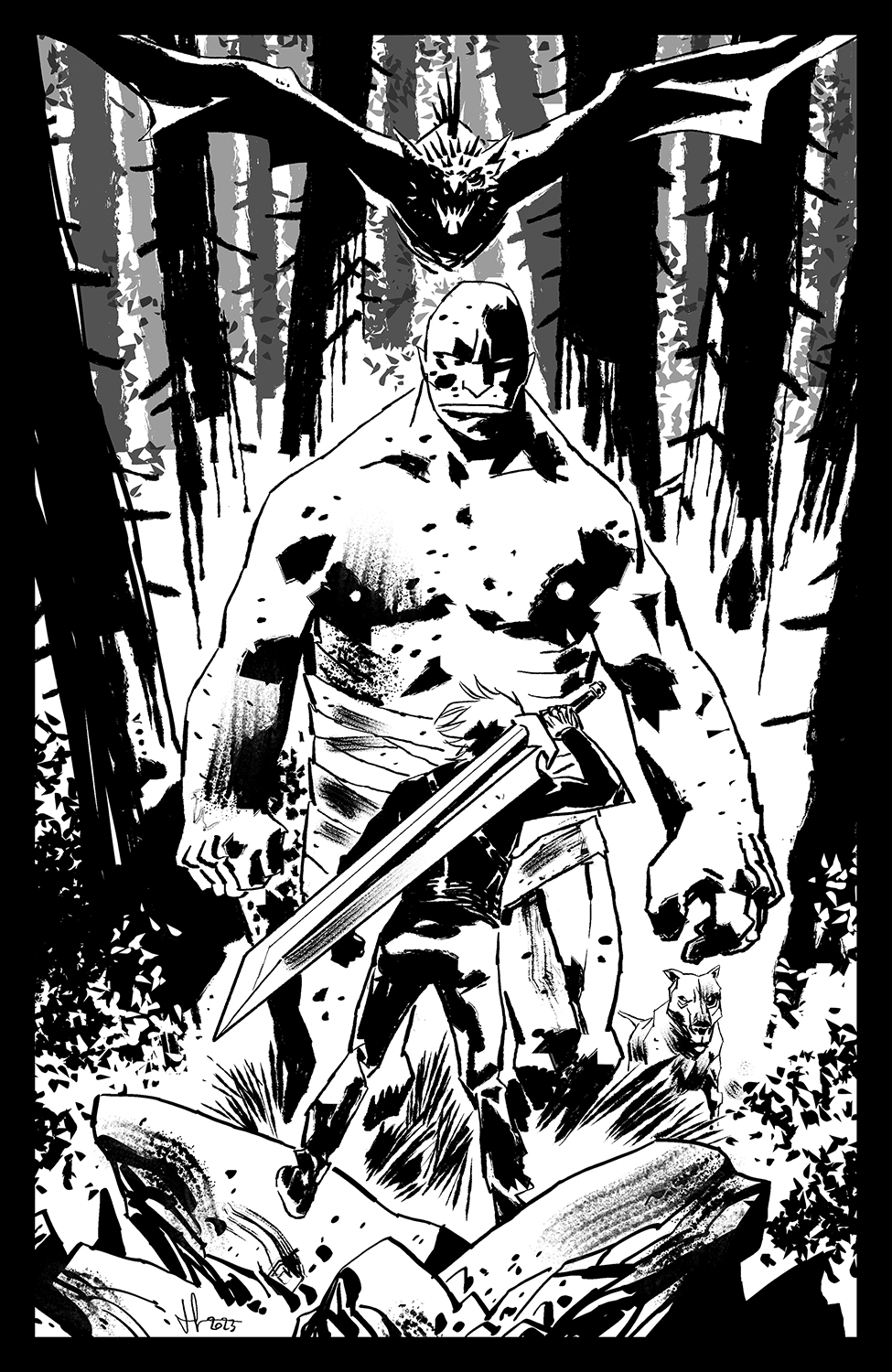 LOST FANTASY #1 CVR C INC 1:15 LUCA CASALANGUIDA B&W VAR