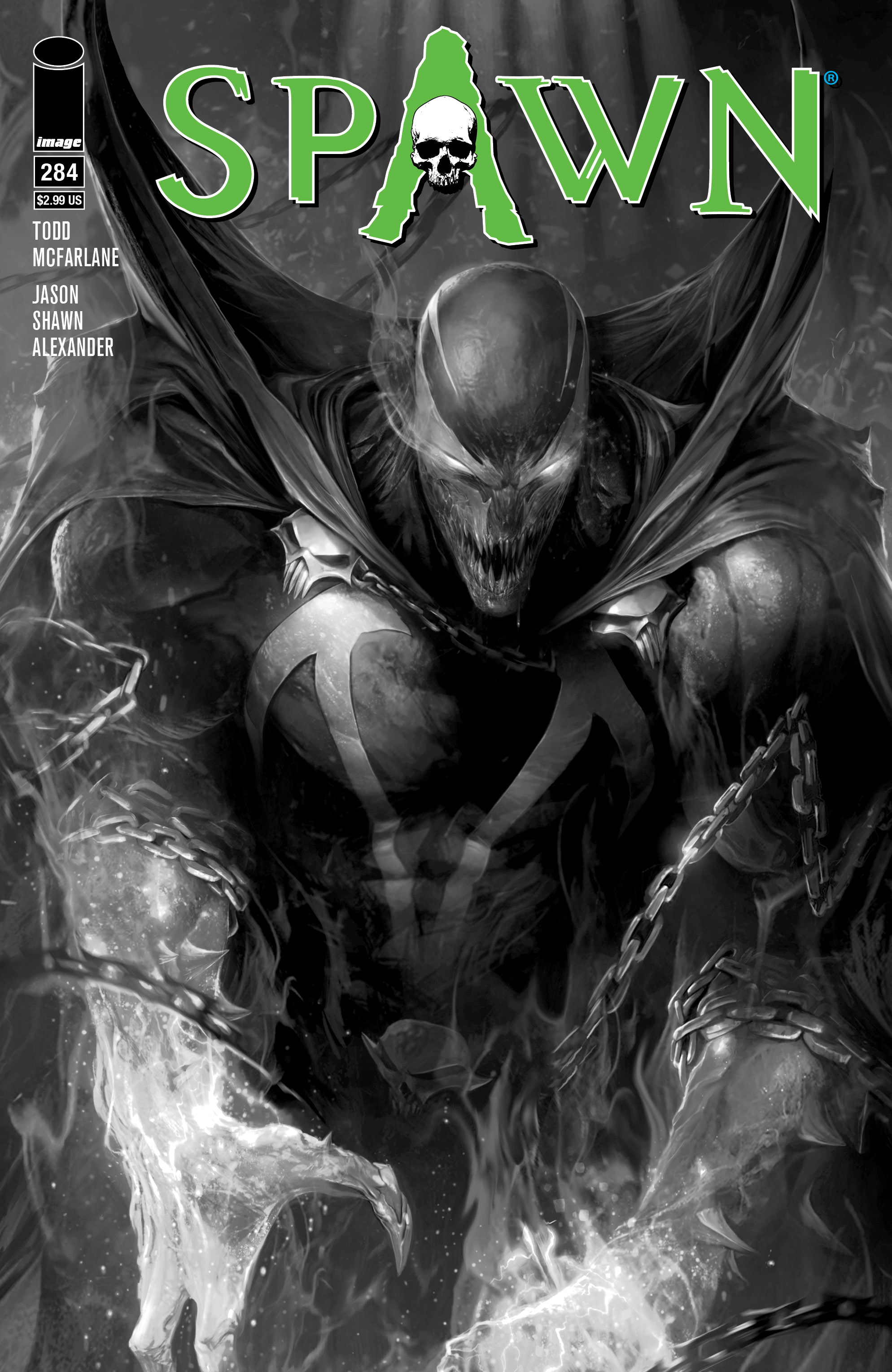 SPAWN #284 CVR B B&W ALEXANDER