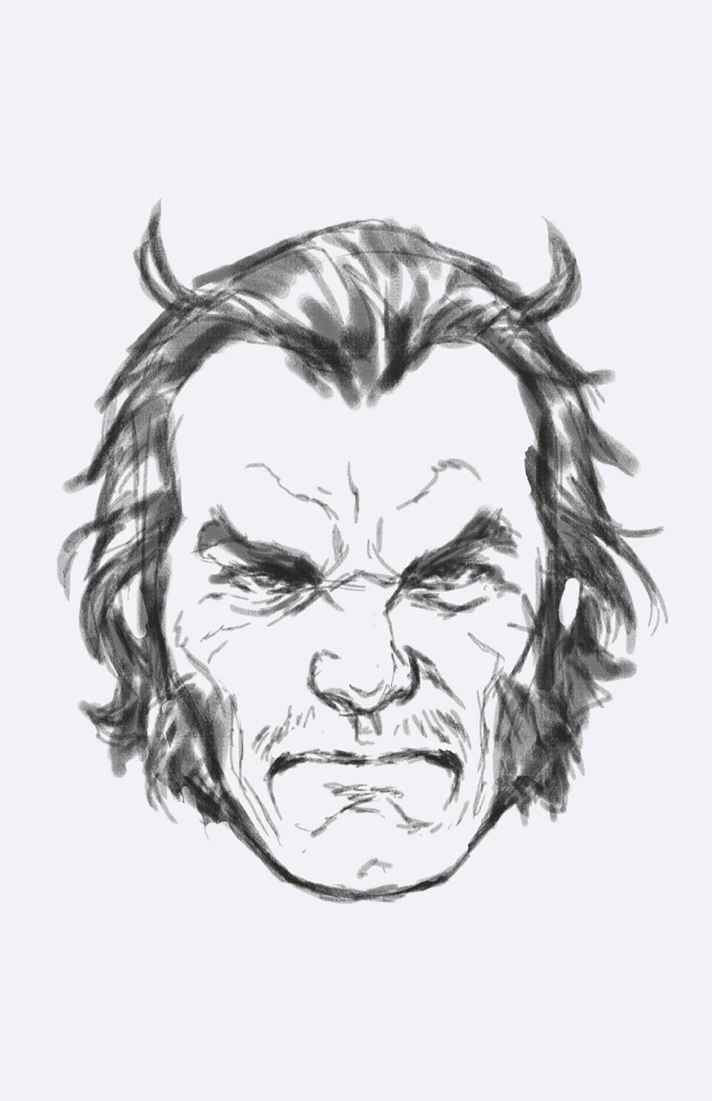 WOLVERINE #46 50 COPY INCV BROOKS HEADSHOT SKETCH VIR VAR