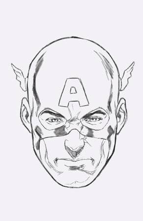 CAPTAIN AMERICA #7 1:50 COPY INCV BROOKS HEADSHOT SKETCH VIR