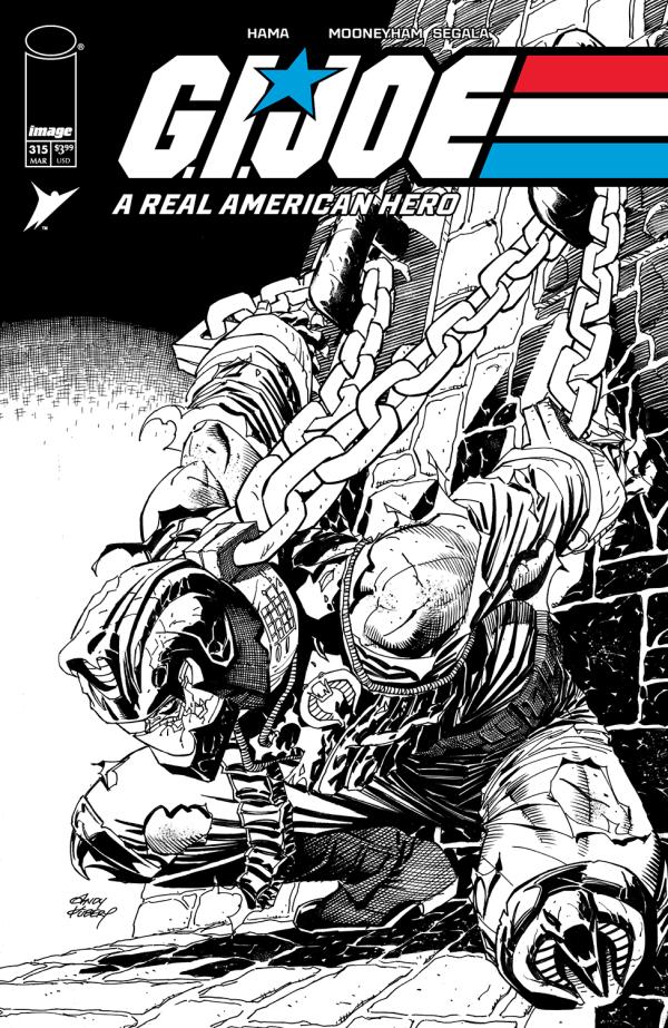 GI JOE A REAL AMERICAN HERO #315 CVR B ANDY KUBERT B&W VAR