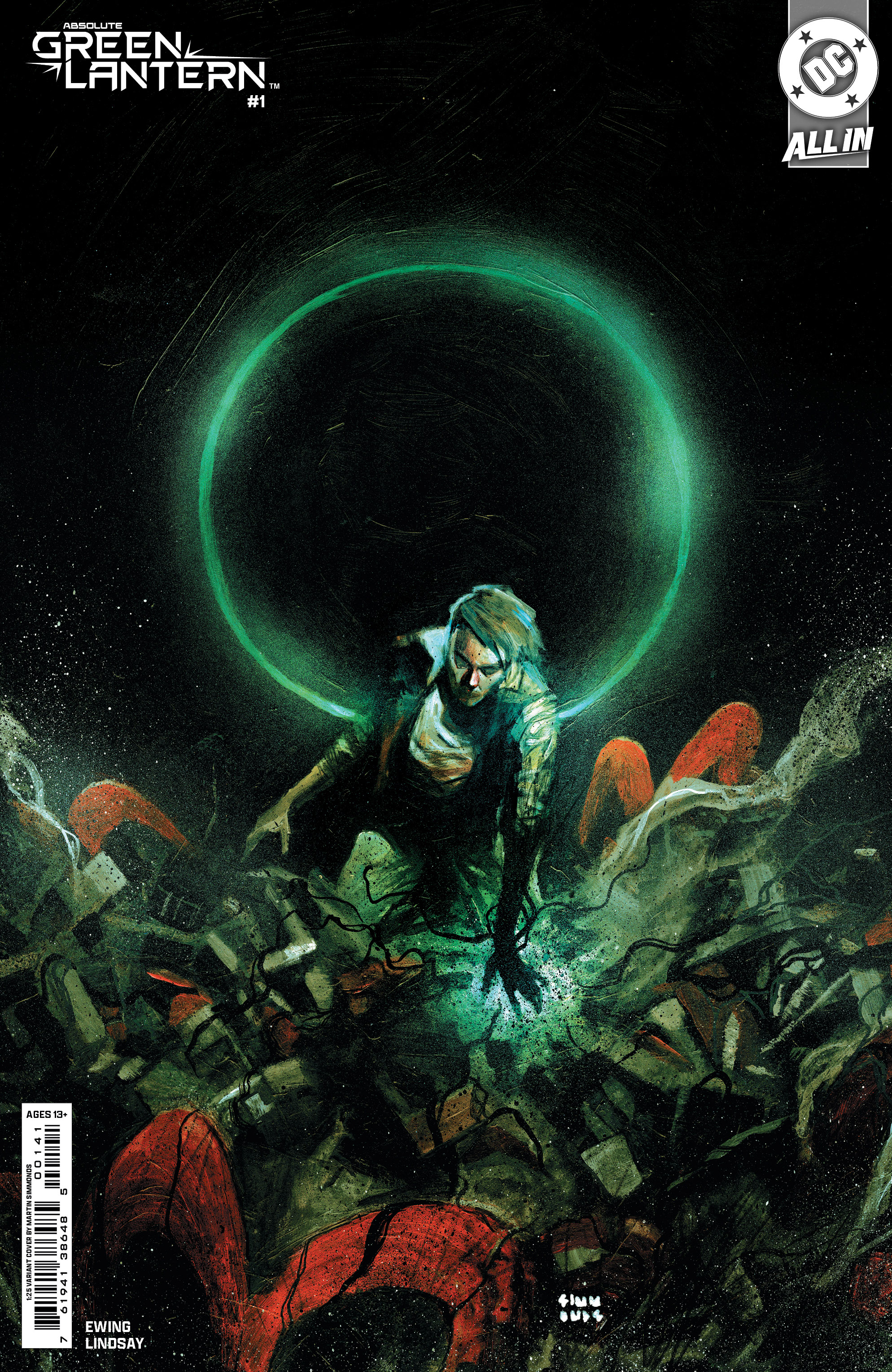 ABSOLUTE GREEN LANTERN #1 CVR I INC 1:25 MARTIN SIMMONDS CARD STOCK VAR