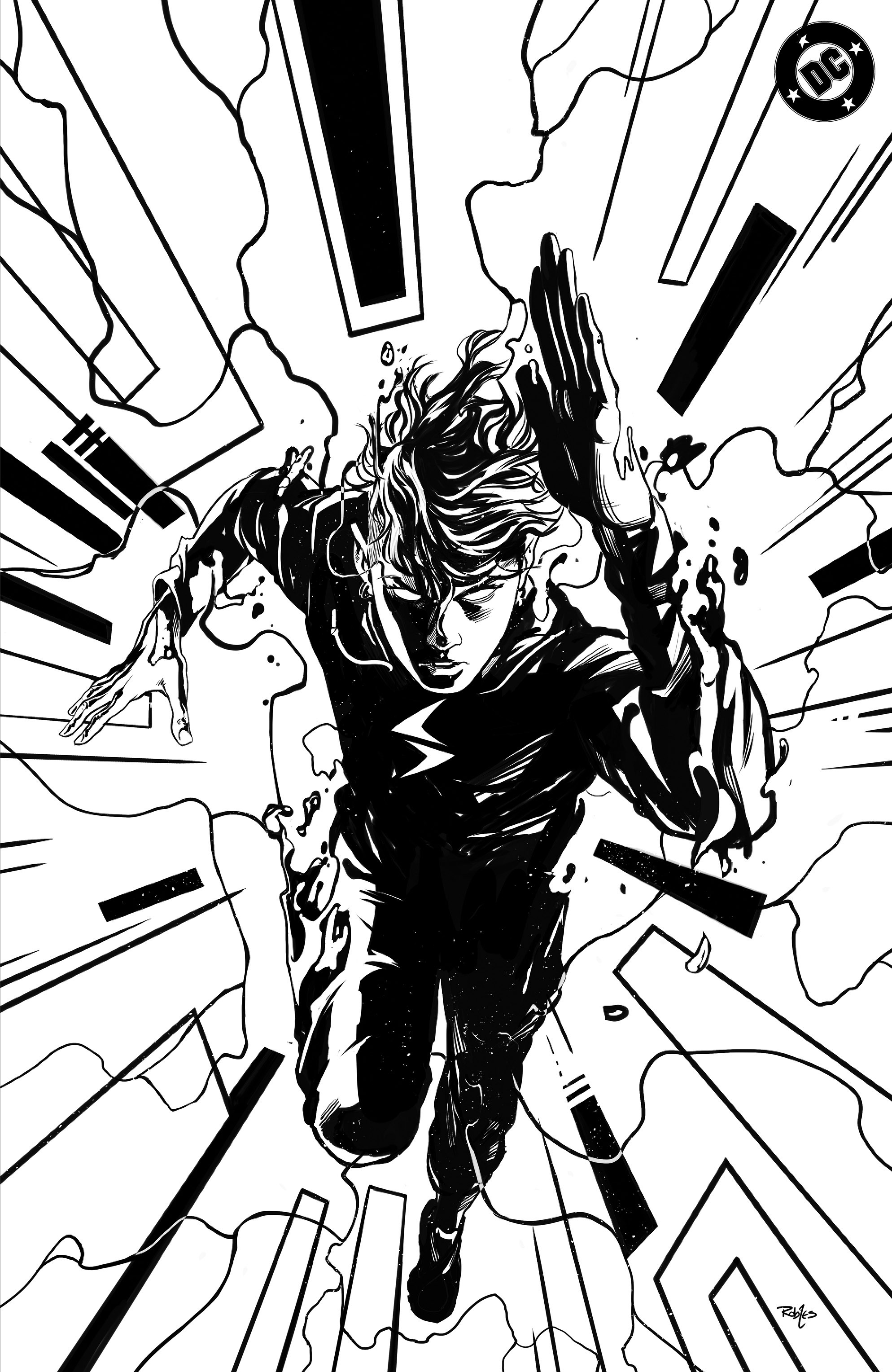 ABSOLUTE FLASH #1 CVR K INC 1:100 NICK ROBLES BLACK & WHITE CARD STOCK VAR