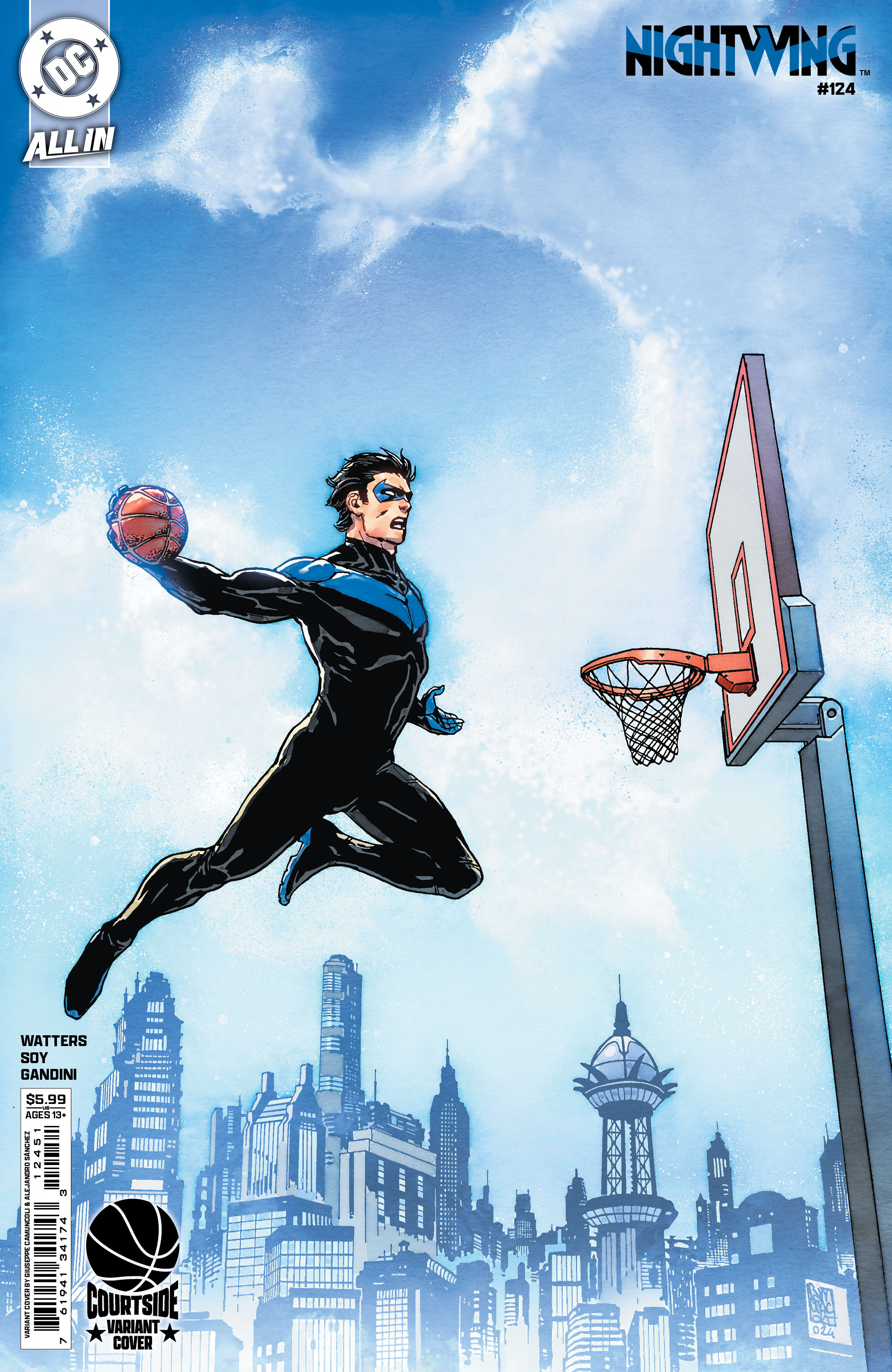 NIGHTWING #124 CVR D GIUSEPPE CAMUNCOLI COURTSIDE CARD STOCK VAR