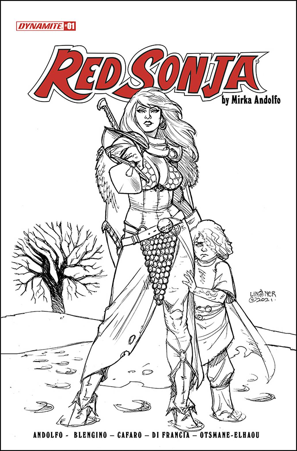 RED SONJA (2021) #1 CVR J 25 COPY INCV LINSNER B&W