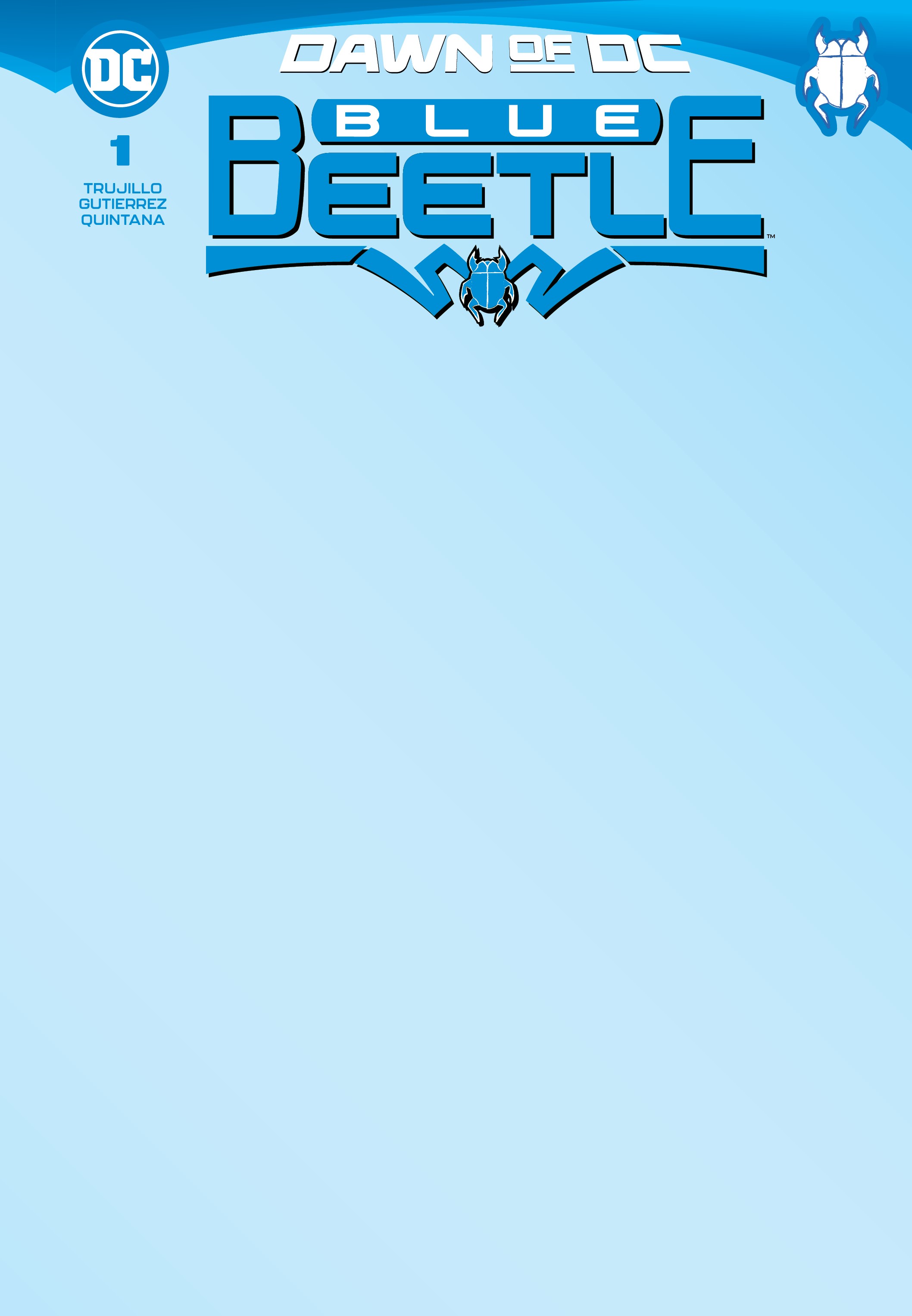 BLUE BEETLE #1 CVR E BLANK CARD STOCK VAR