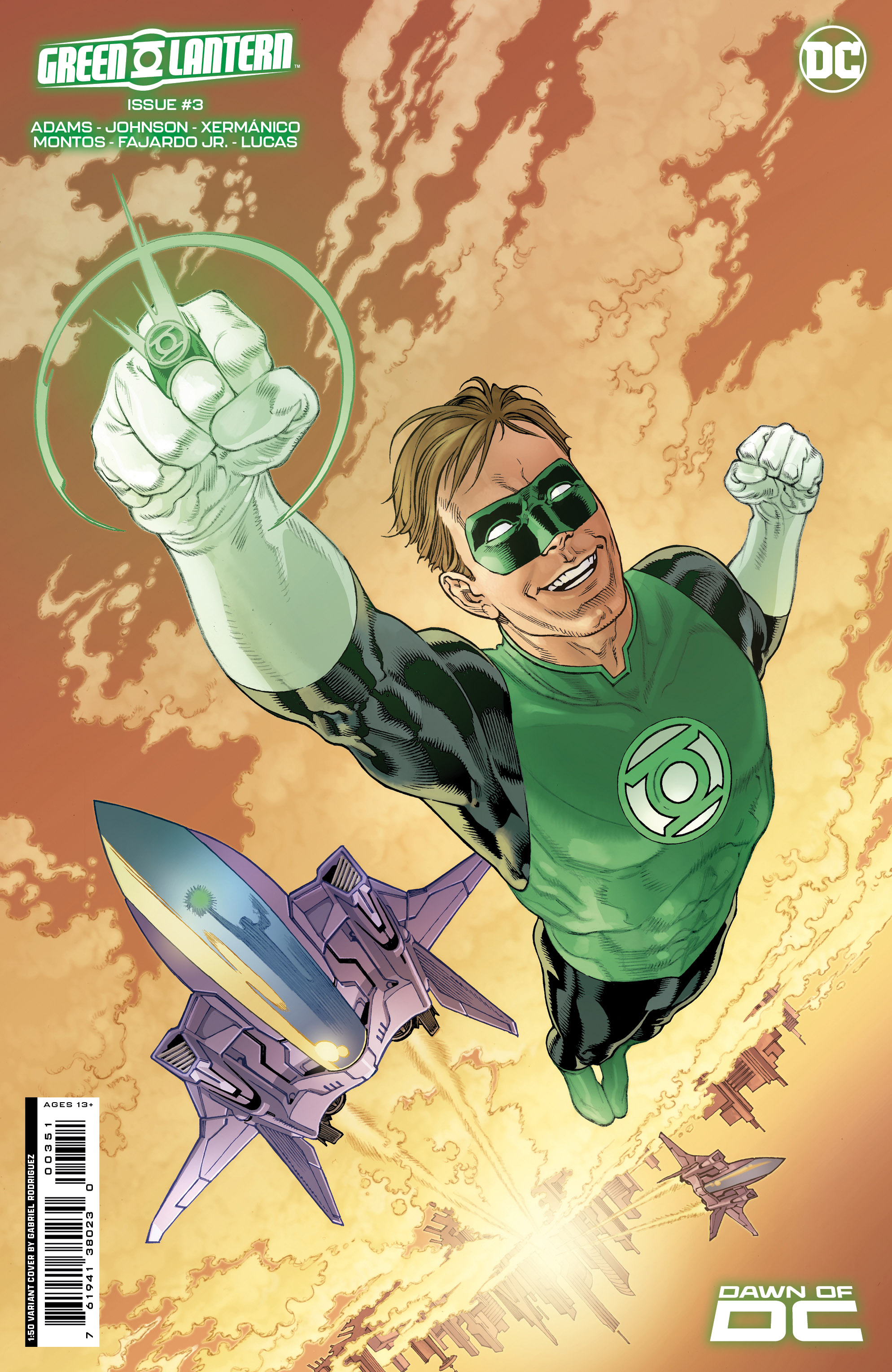 GREEN LANTERN #3 CVR F INC 1:50 GABRIEL RODRIGUEZ CARD STOCK VAR