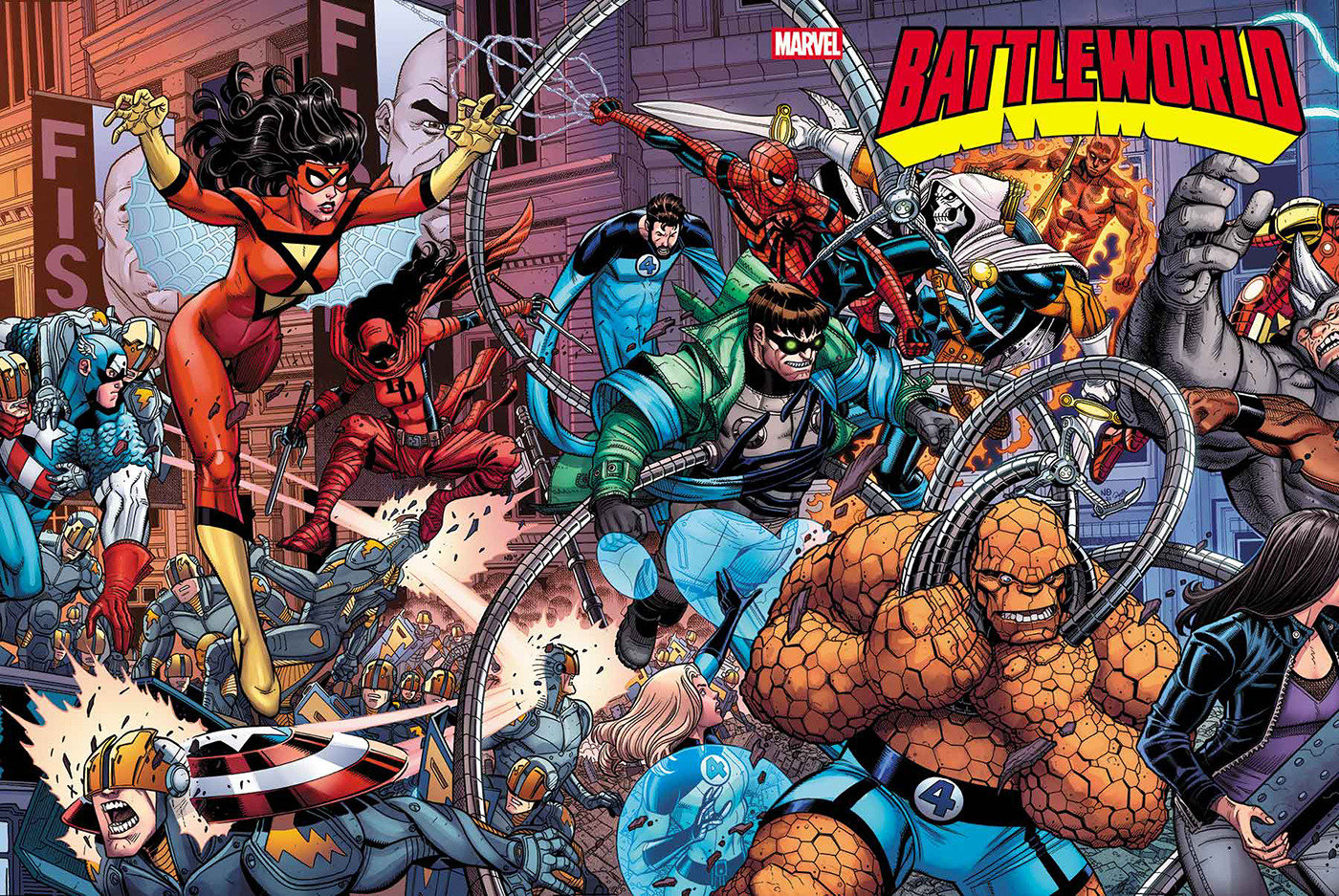 BATTLEWORLD #1 NICK BRADSHAW 5-PART WRAPAROUND CONNECTING VARIANT A