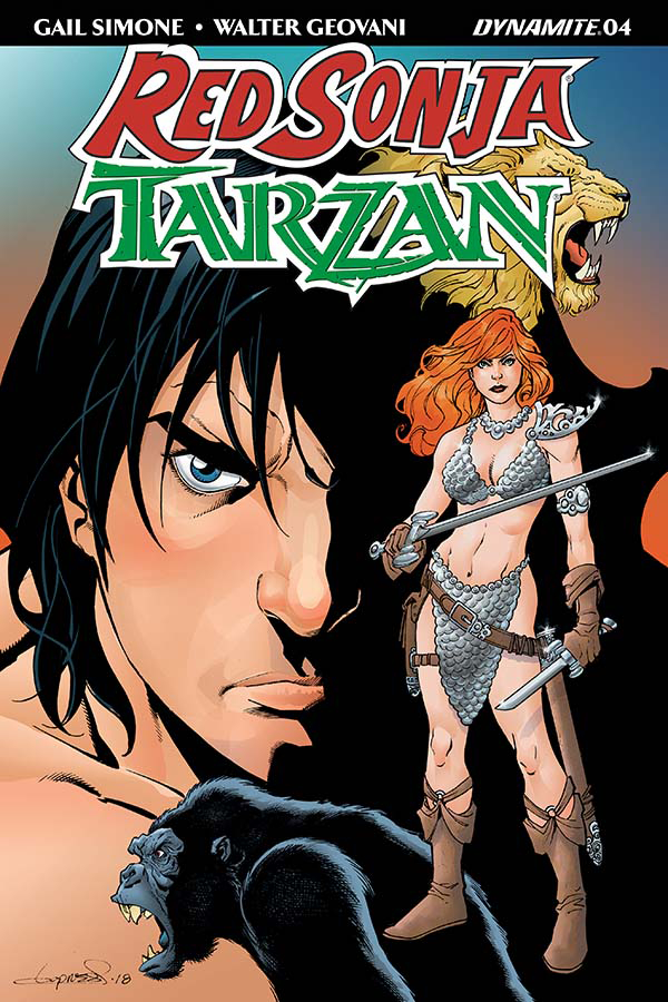 RED SONJA TARZAN #4 CVR A LOPRESTI