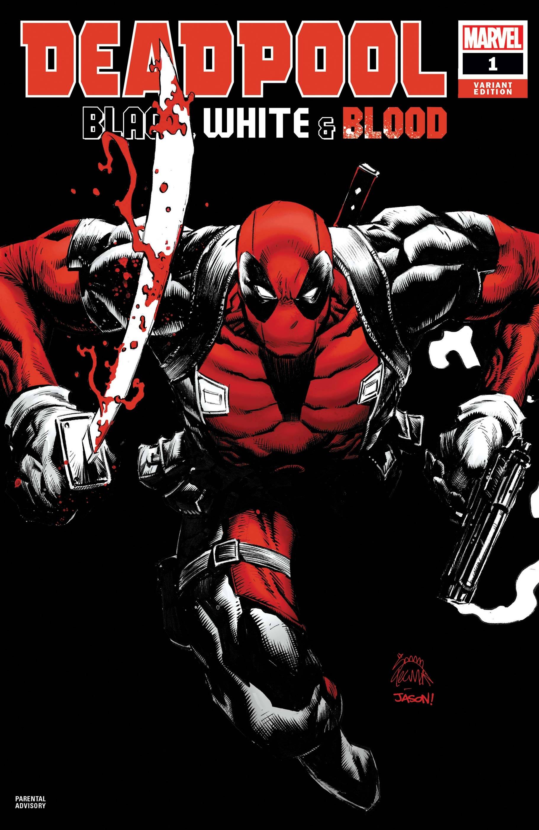 DEADPOOL BLACK WHITE BLOOD #1 (OF 5) STEGMAN VAR