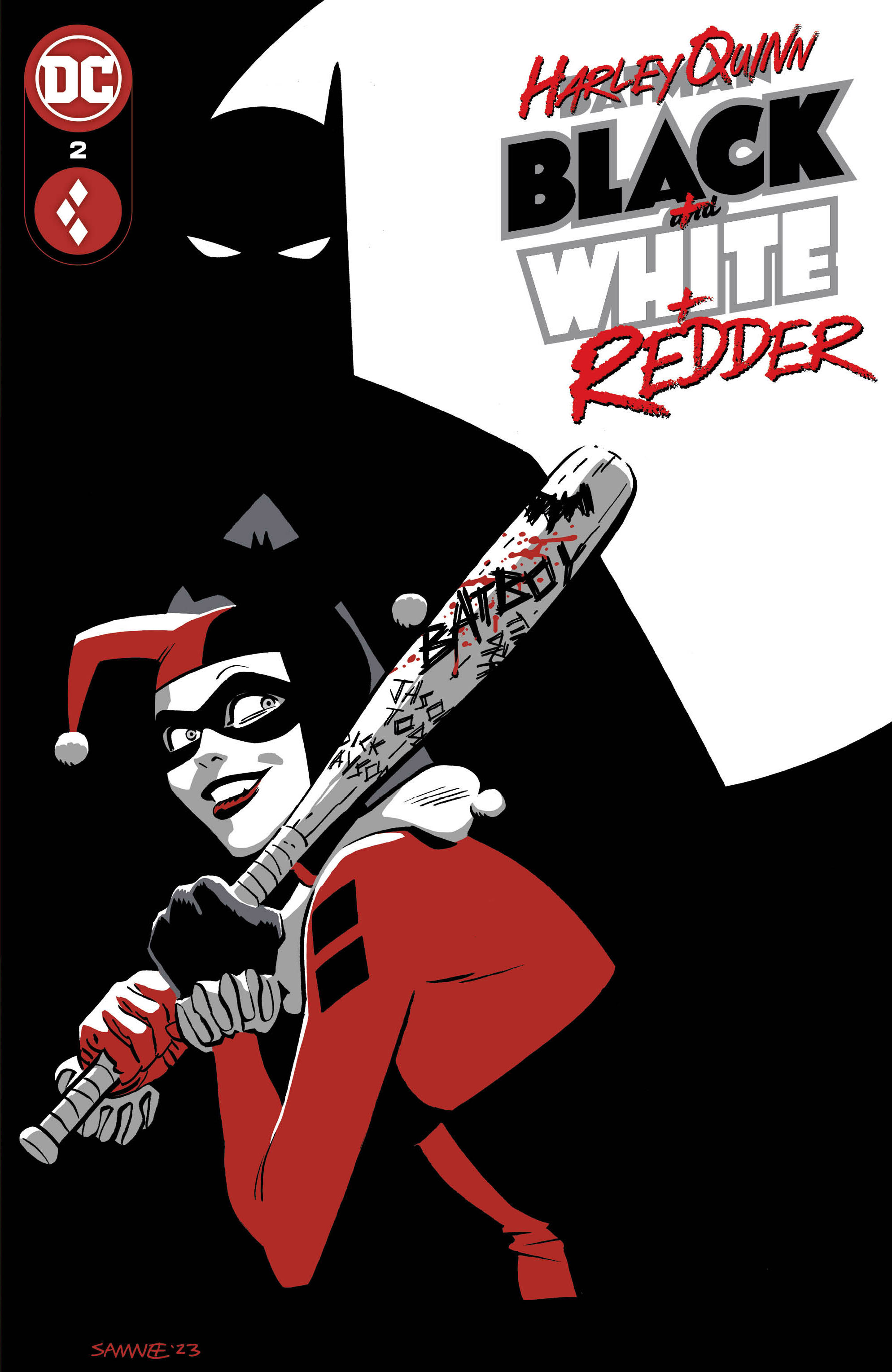 HARLEY QUINN BLACK WHITE REDDER #2 (OF 6) CVR A CHRIS SAMNEE