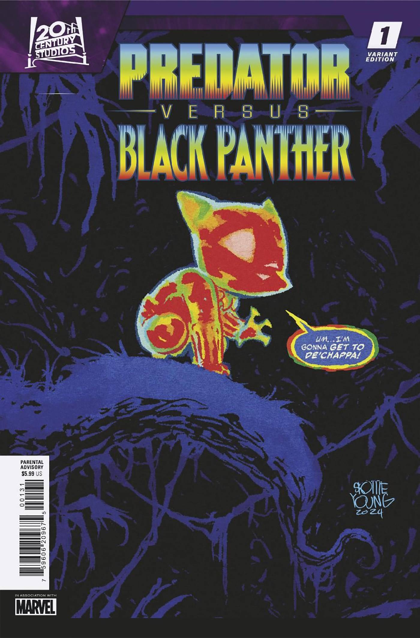 PREDATOR VS BLACK PANTHER #1 (OF 4) SKOTTIE YOUNG VAR