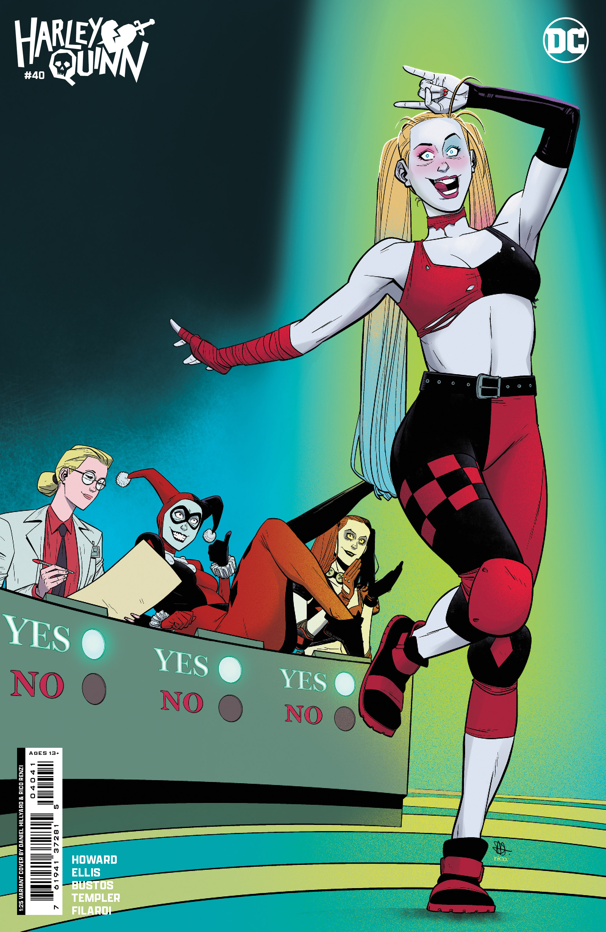 HARLEY QUINN #40 CVR C INC 1:25 DANIEL HILLYARD CARD STOCK VAR