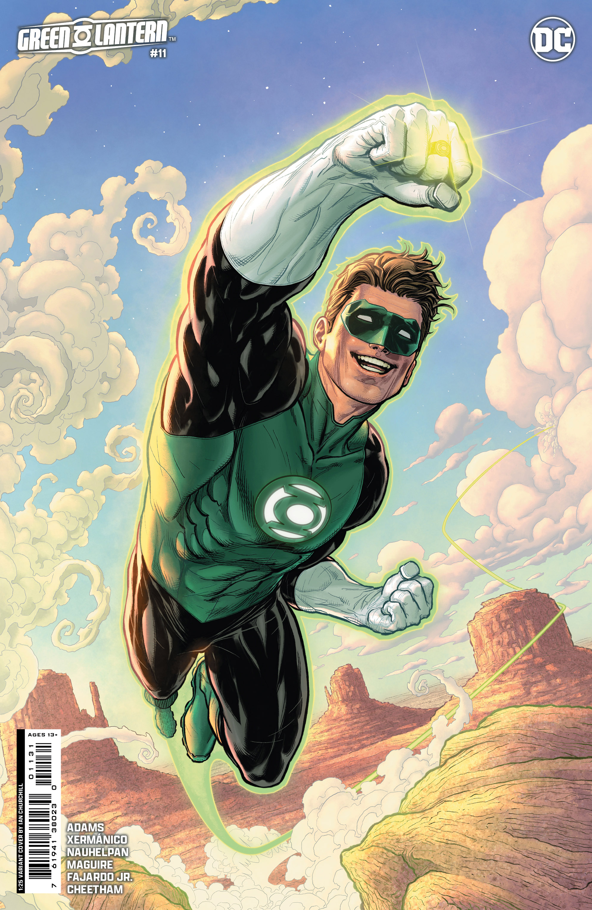 GREEN LANTERN #11 CVR D INC 1:25 IAN CHURCHILL CARD STOCK VAR