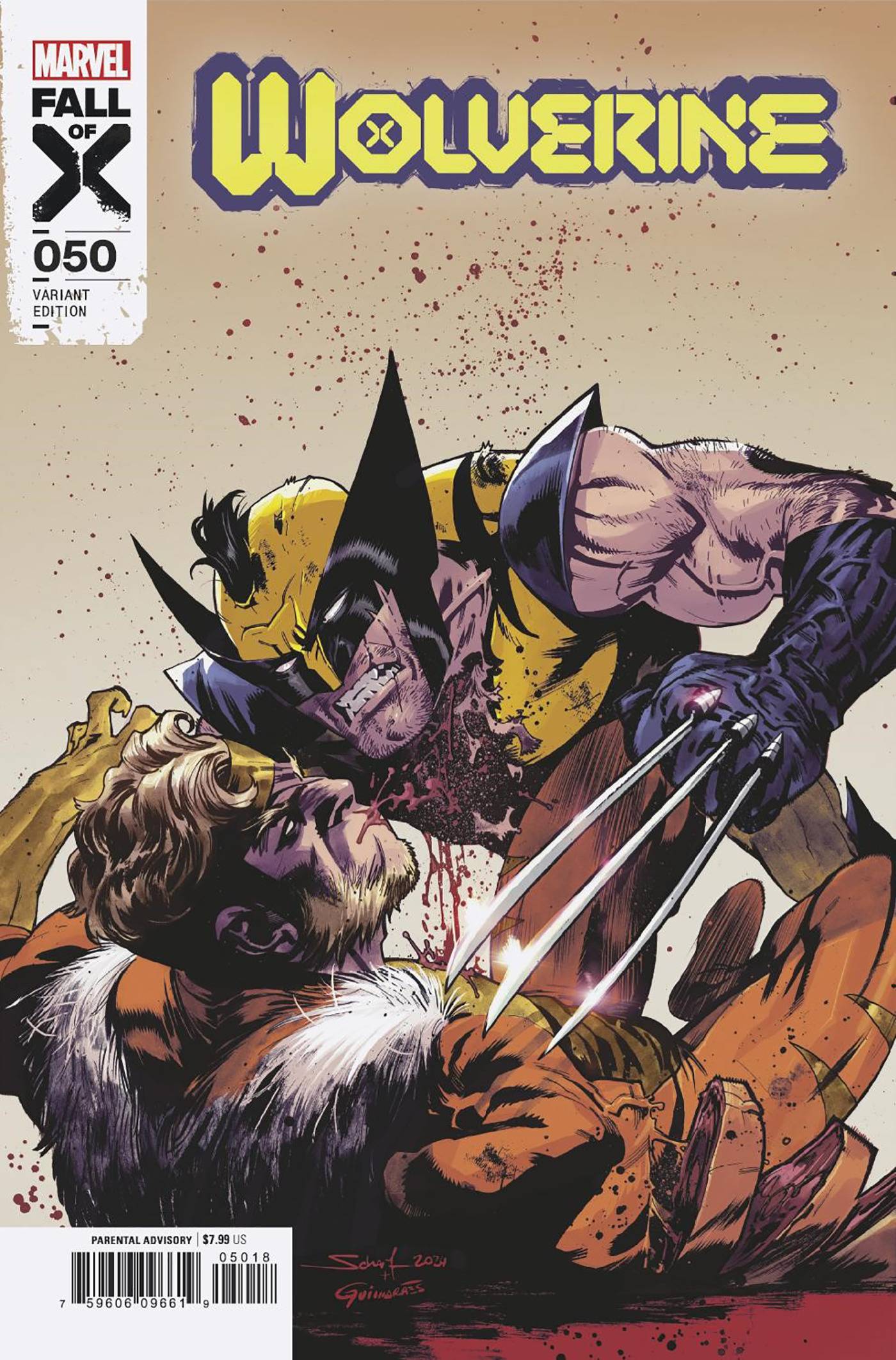 WOLVERINE #50 1:25 COPY INCV JONAS SCHARF VAR