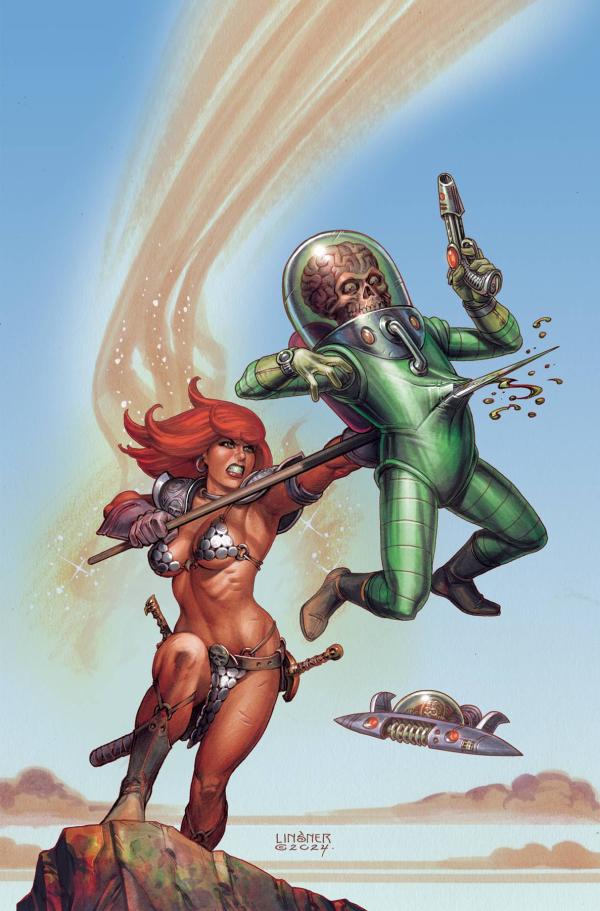 RED SONJA ATTACKS MARS #3 CVR D LINSNER LTD VIRGIN