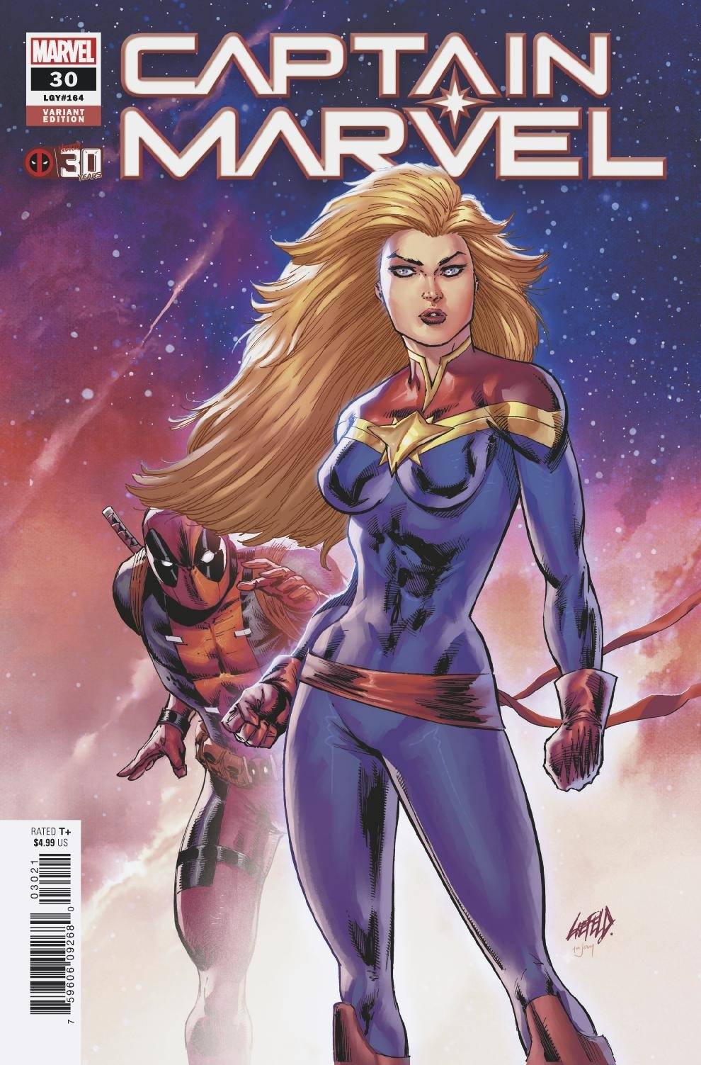 CAPTAIN MARVEL #30 (2019) LIEFELD DEADPOOL 30TH VAR