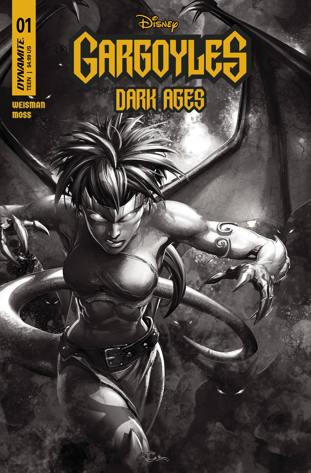 GARGOYLES DARK AGES #1 CVR J 1:10 COPY CRAIN B&W