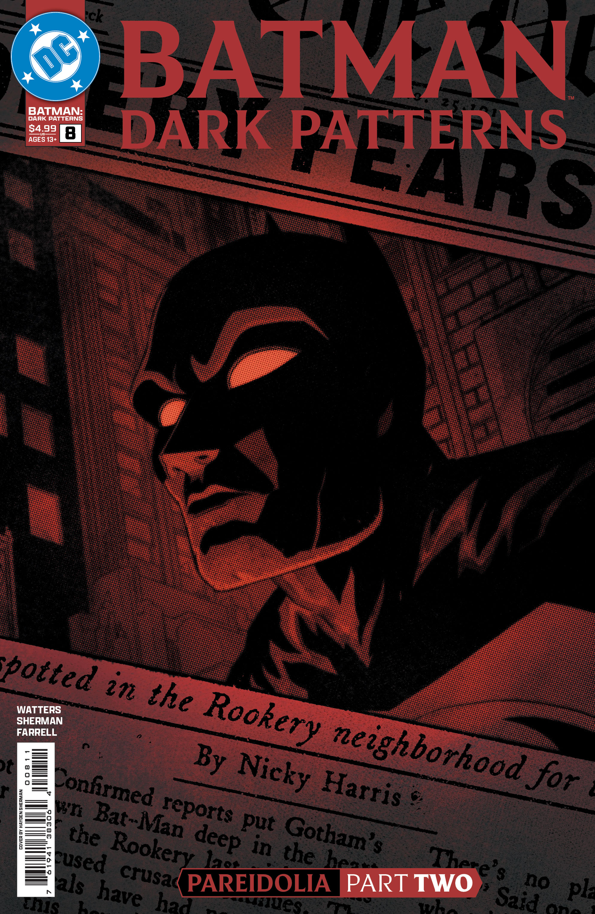 BATMAN DARK PATTERNS #8 (OF 12) CVR A HAYDEN SHERMAN