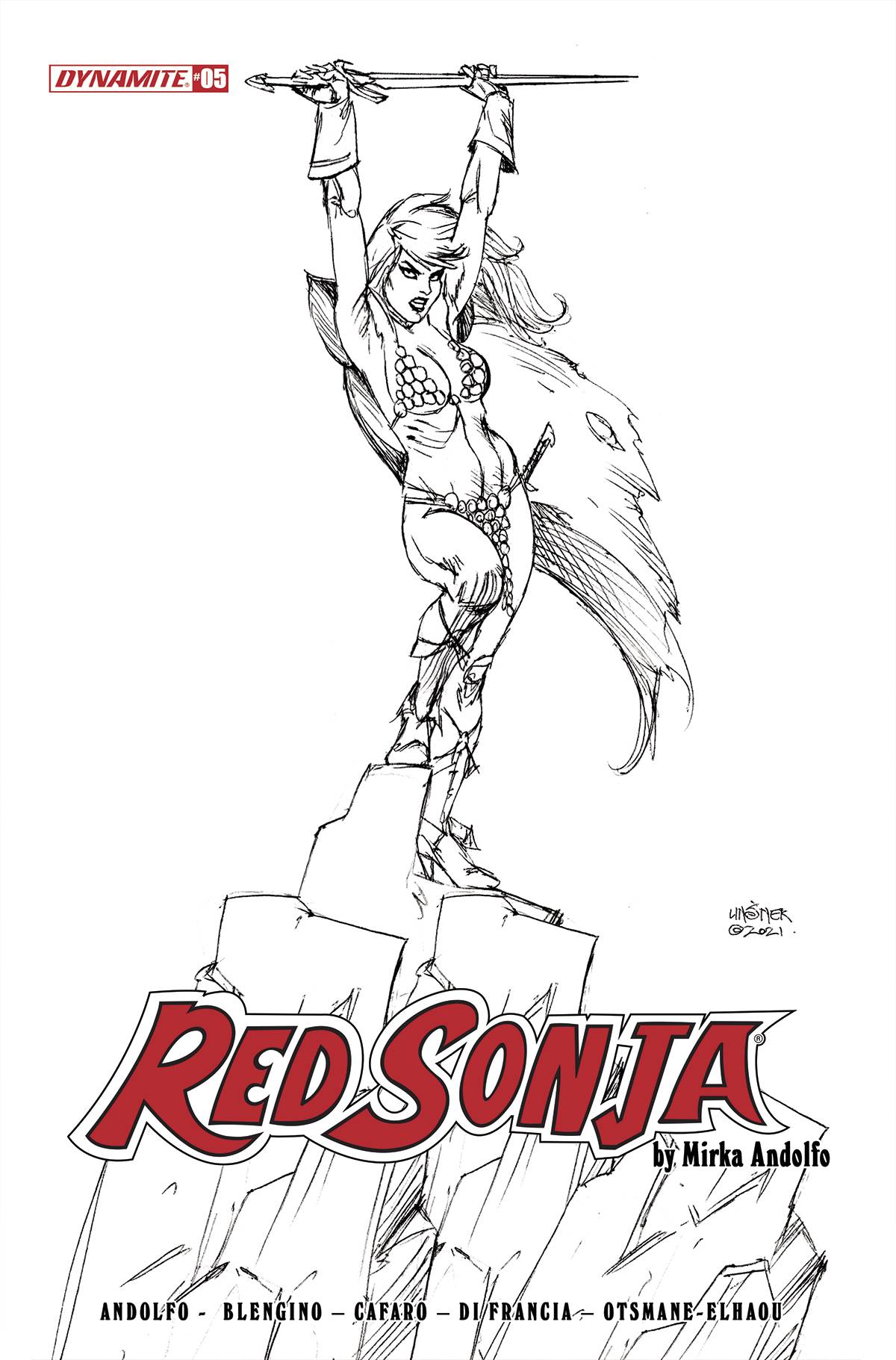 RED SONJA (2021) #5 CVR H 25 COPY INCV LINSNER B&W