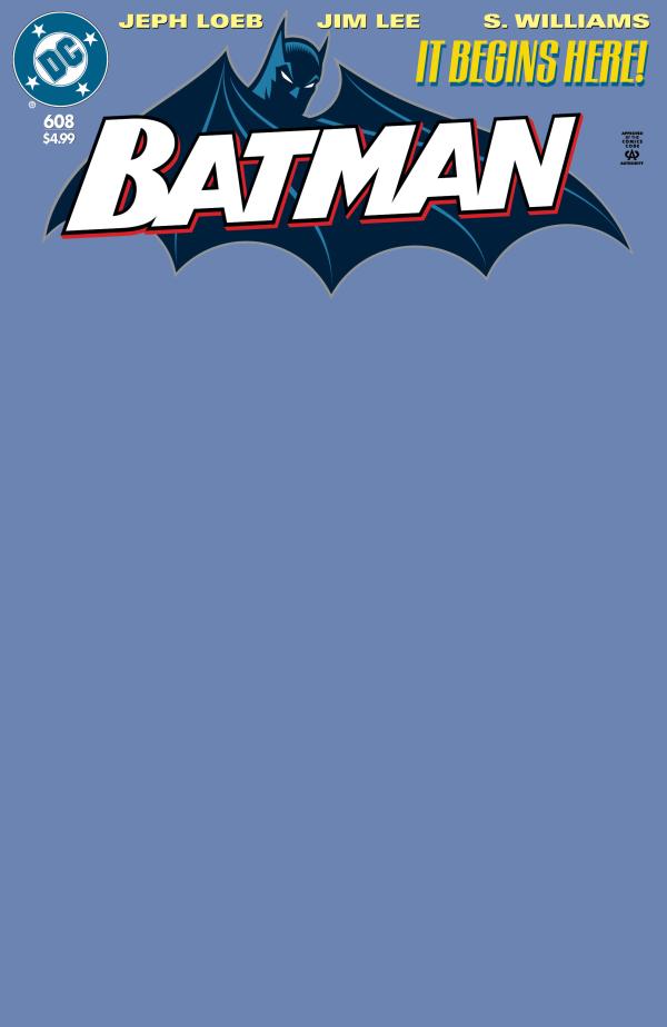 BATMAN #608 FACSIMILE EDITION CVR C BLUE BLANK CARD STOCK VAR