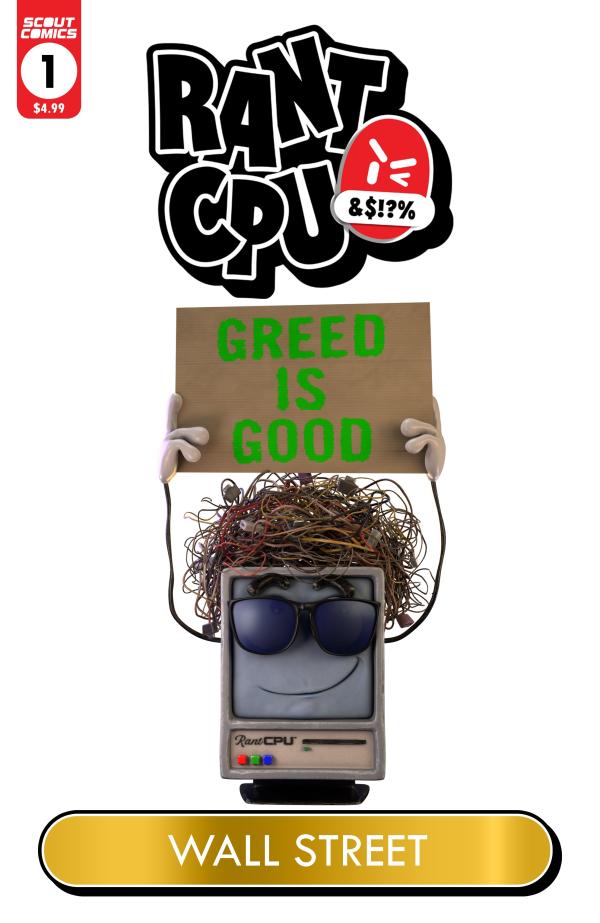 RANT CPU GREED IS GOD (ONE SHOT) CVR C UMRAL ISMAYILOV WALL STREET GARBAGE PAIL KIDS HOMAGE VAR