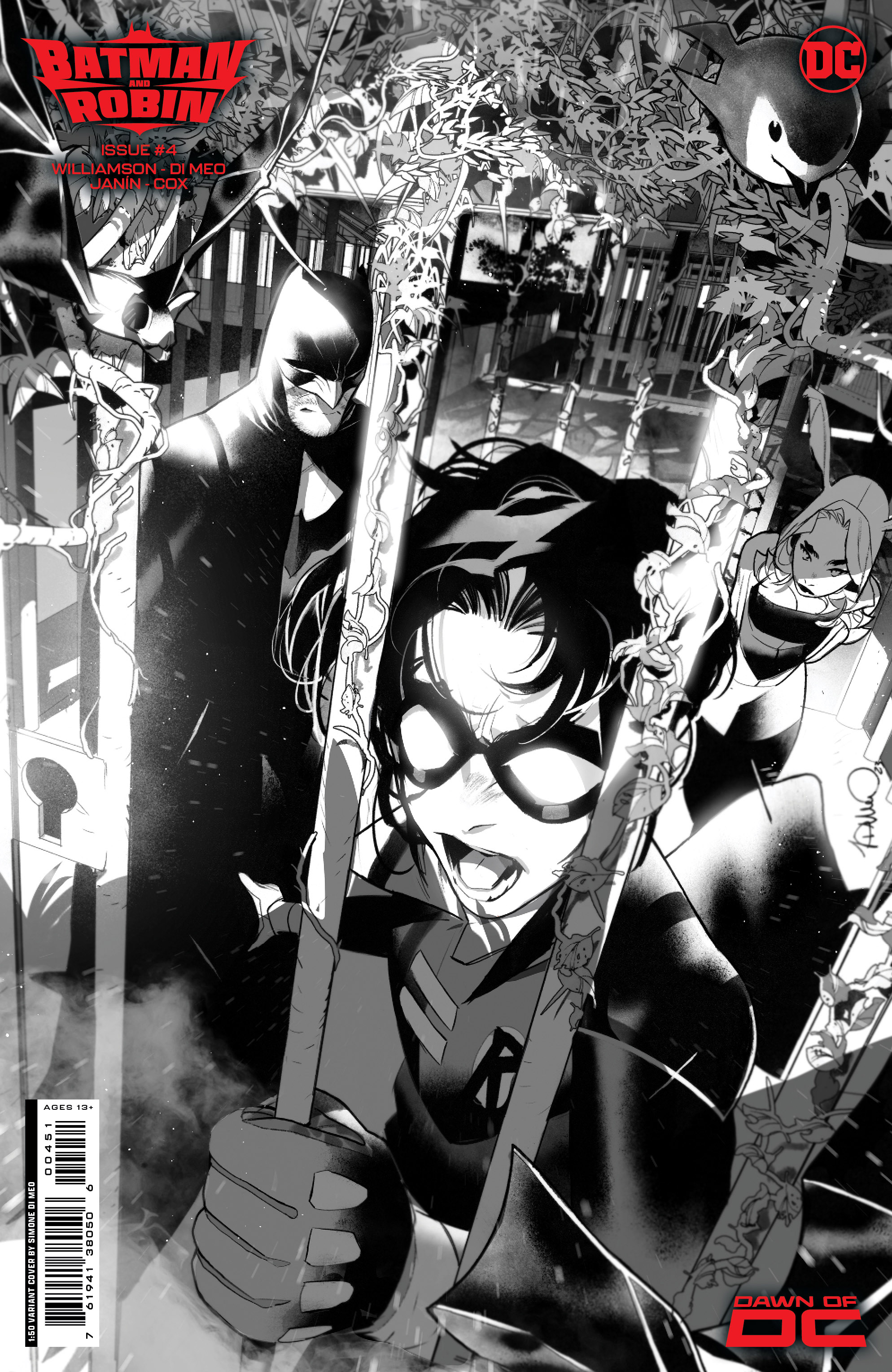 BATMAN AND ROBIN #4 CVR F INC 1:50 SIMONE DI MEO CARD STOCK VAR