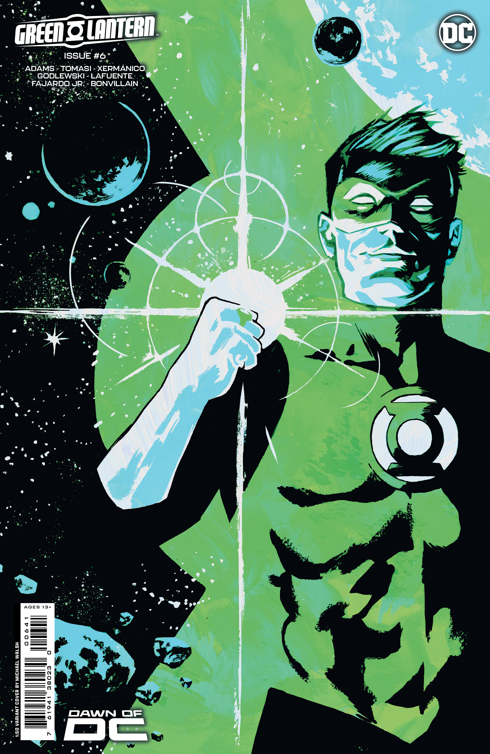 GREEN LANTERN #6 CVR E INC 1:50 MICHAEL WALSH CARD STOCK VAR