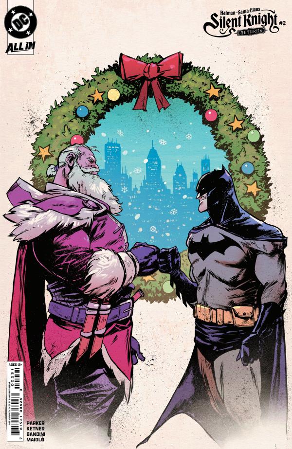 BATMAN SANTA CLAUS SILENT KNIGHT RETURNS #2 (OF 5) CVR C INC 1:25 SANFORD GREENE CARD STOCK VAR