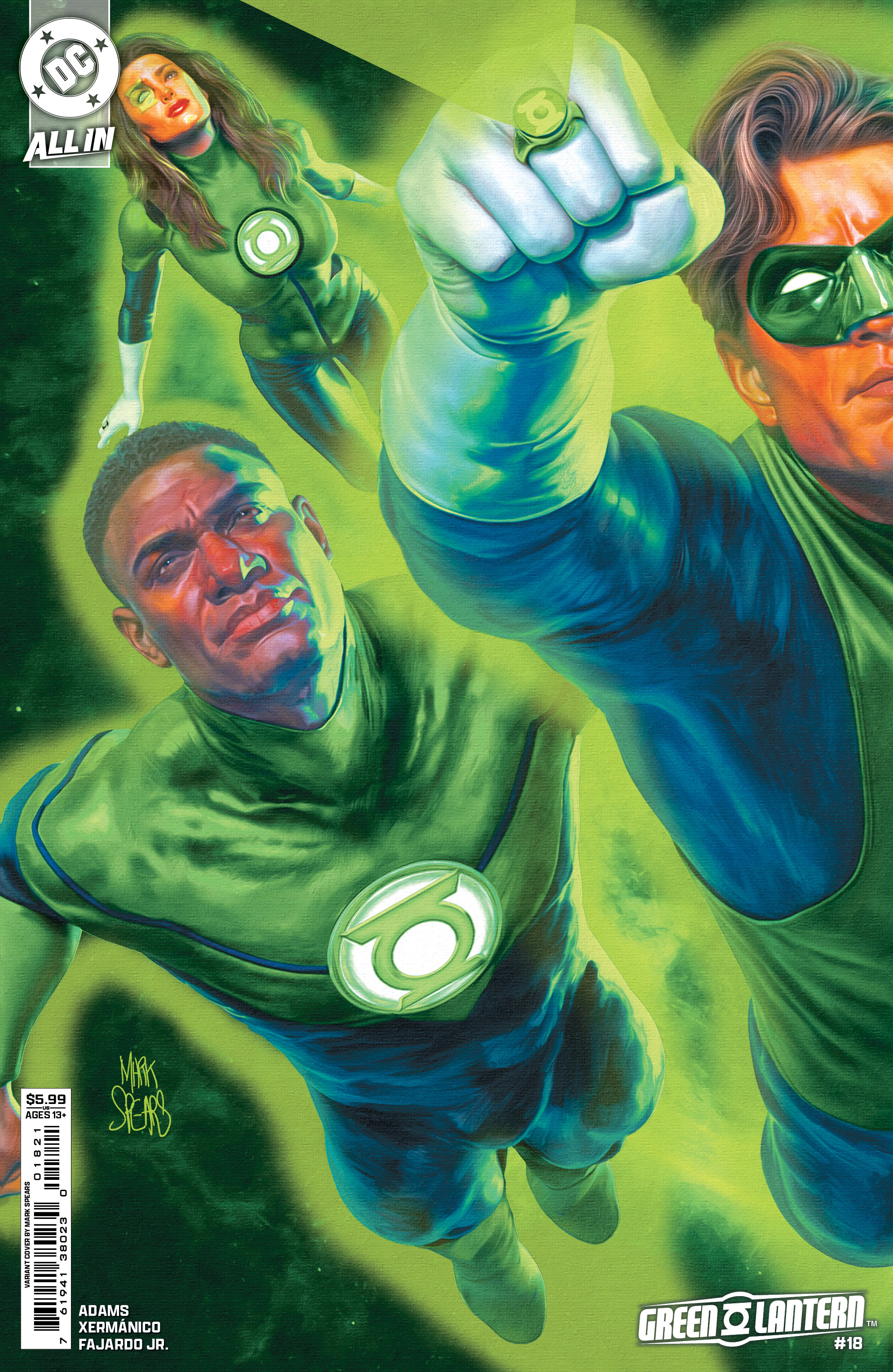 GREEN LANTERN #18 CVR B MARK SPEARS CONNECTING CARD STOCK VAR