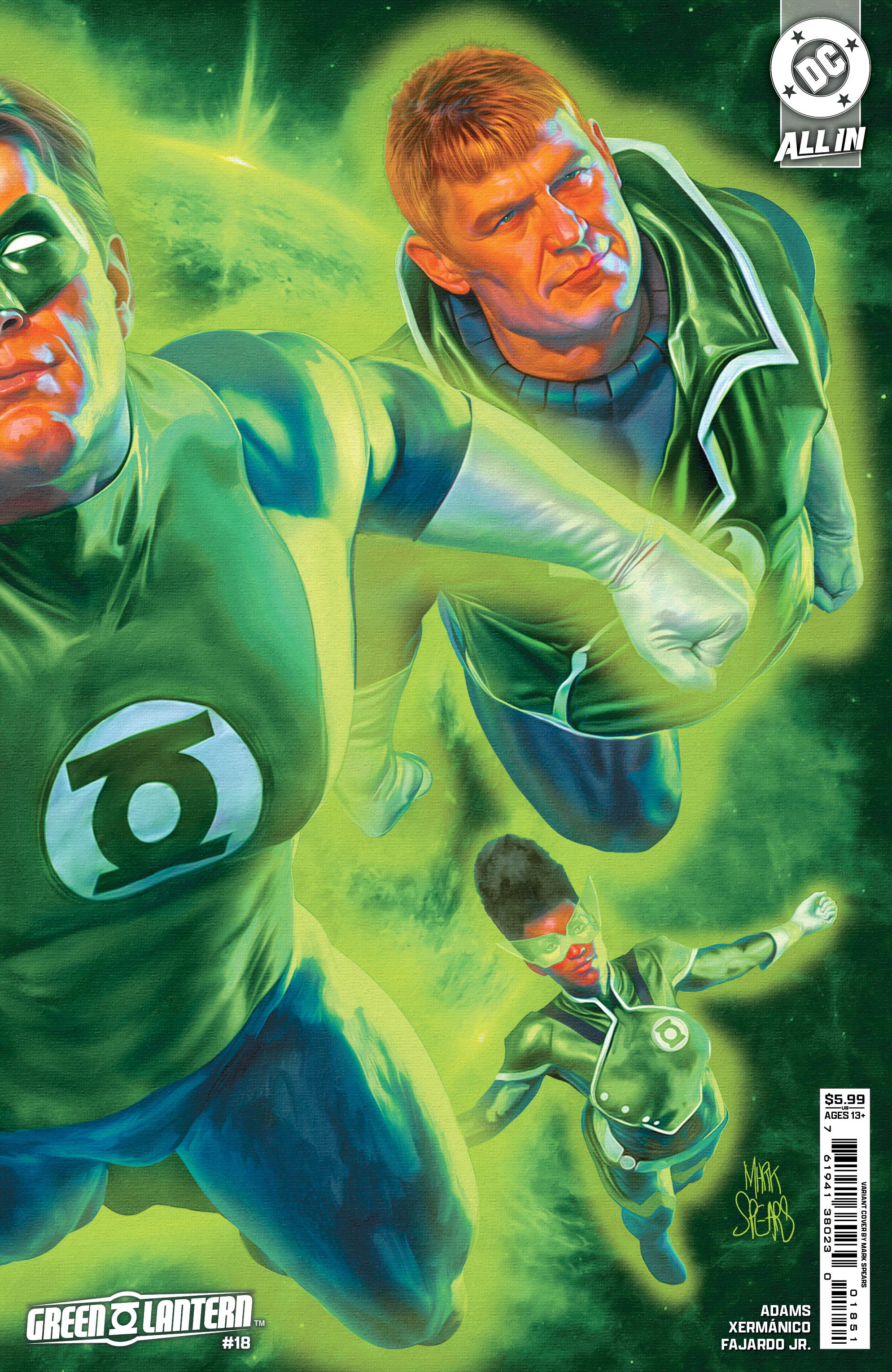 GREEN LANTERN #18 CVR C MARK SPEARS CONNECTING CARD STOCK VAR