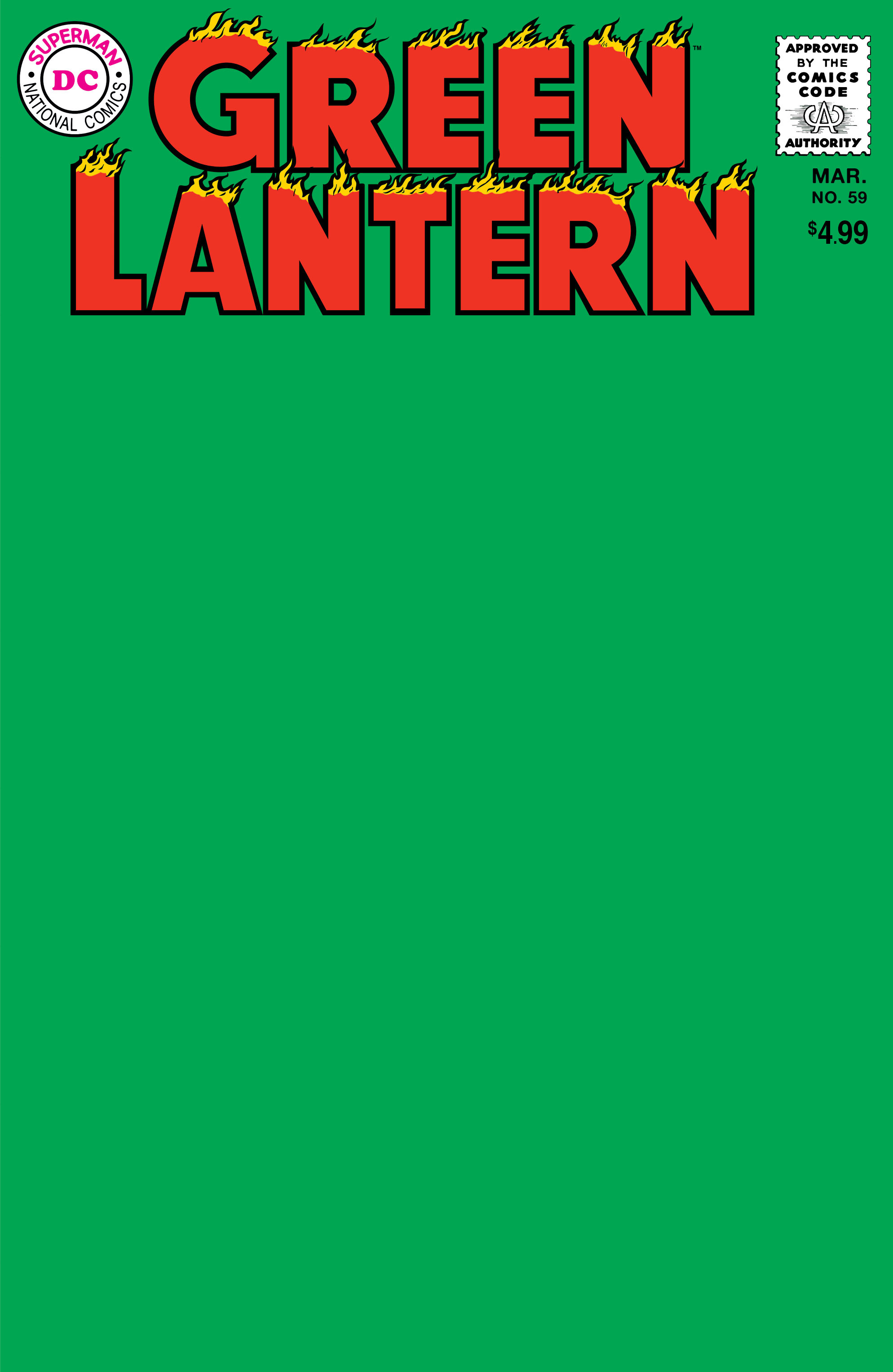 GREEN LANTERN #59 FACSIMILE EDITION CVR C BLANK VAR