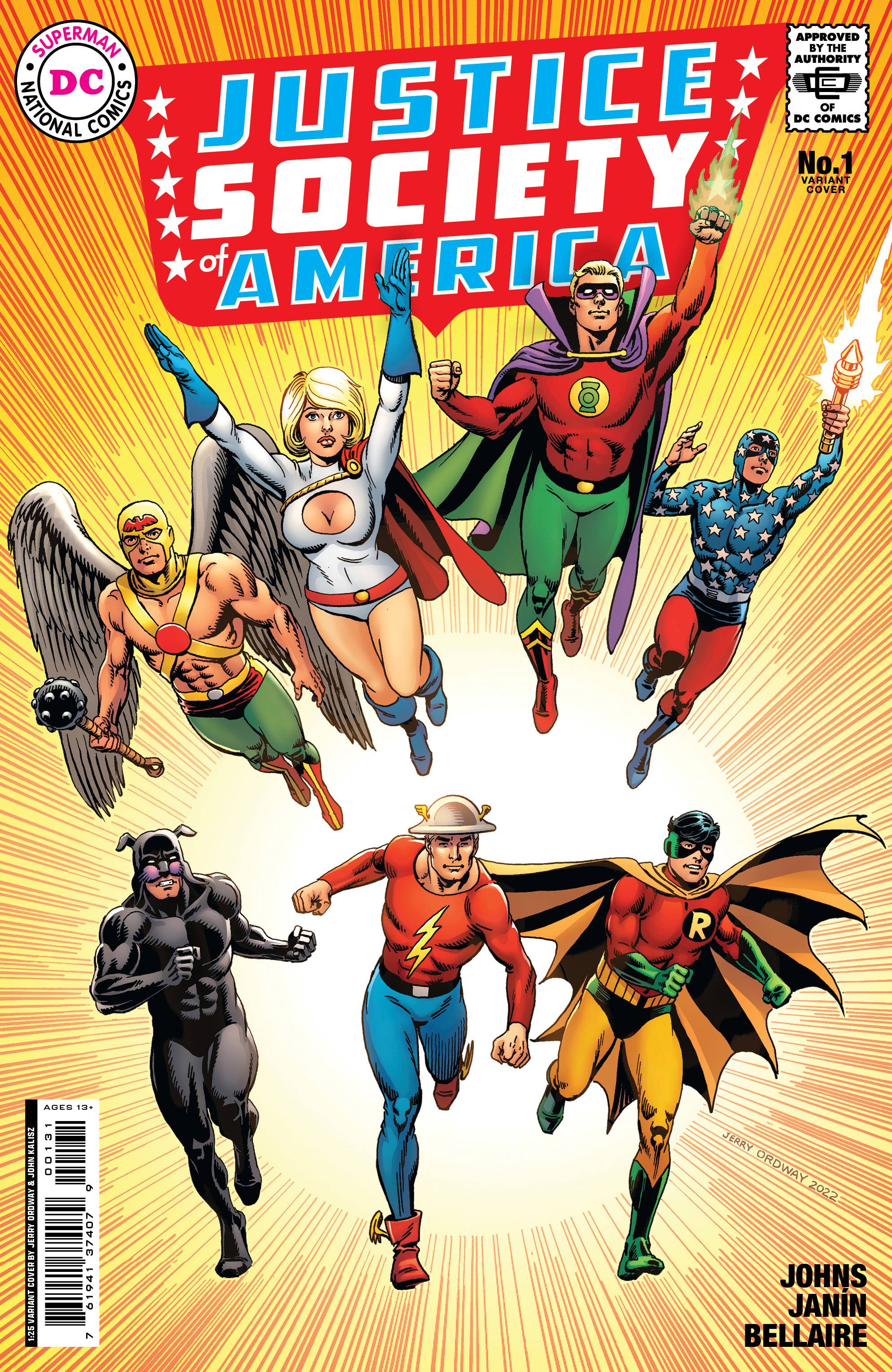 JUSTICE SOCIETY OF AMERICA #1 CVR D 1:25 ORDWAY VAR