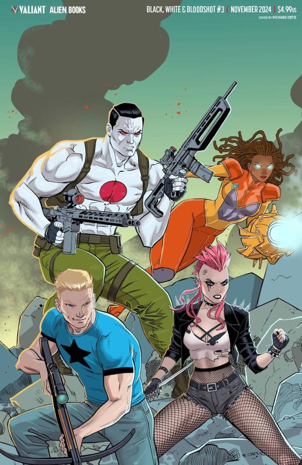 BLACK WHITE & BLOODSHOT #3 (OF 4) CVR H ORTIZ VIRGIN (MR)