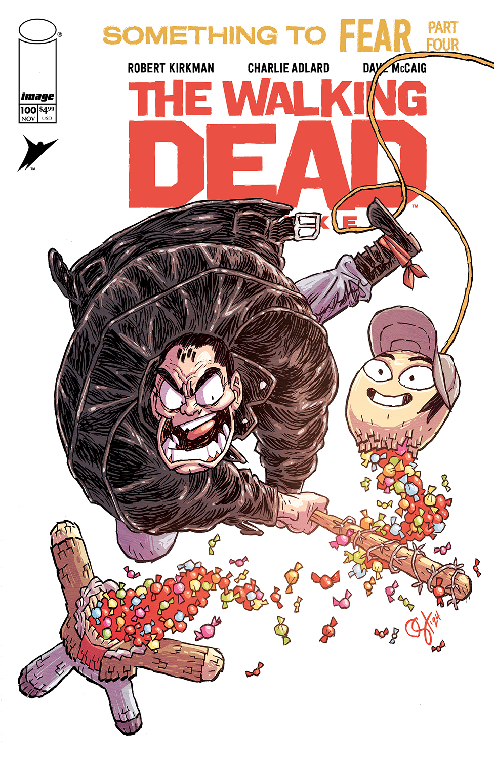 WALKING DEAD DELUXE #100 CVR I DEREK HUNTER VAR (MR)